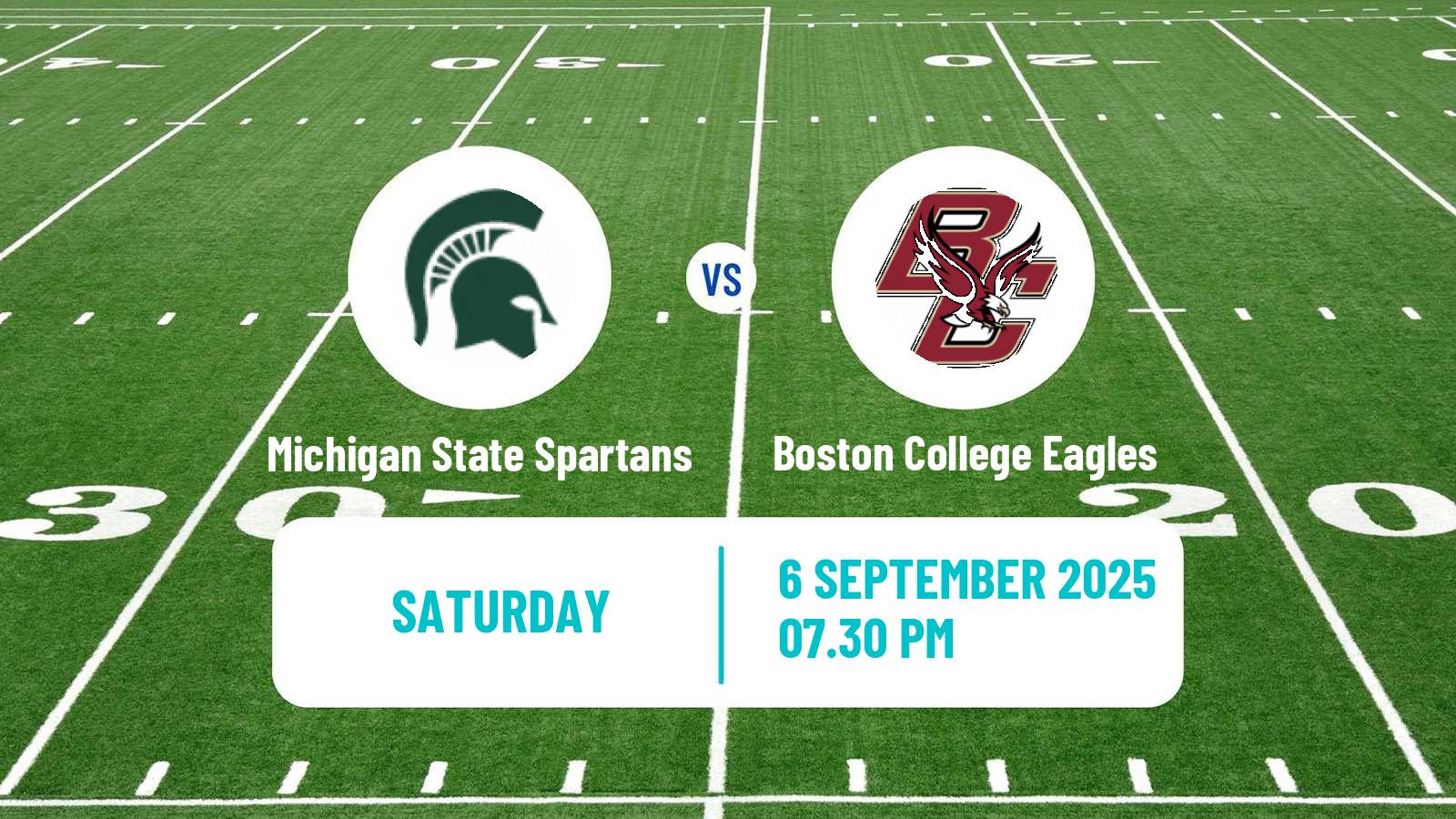 American football NCAA College Football Michigan State Spartans - Boston College Eagles
