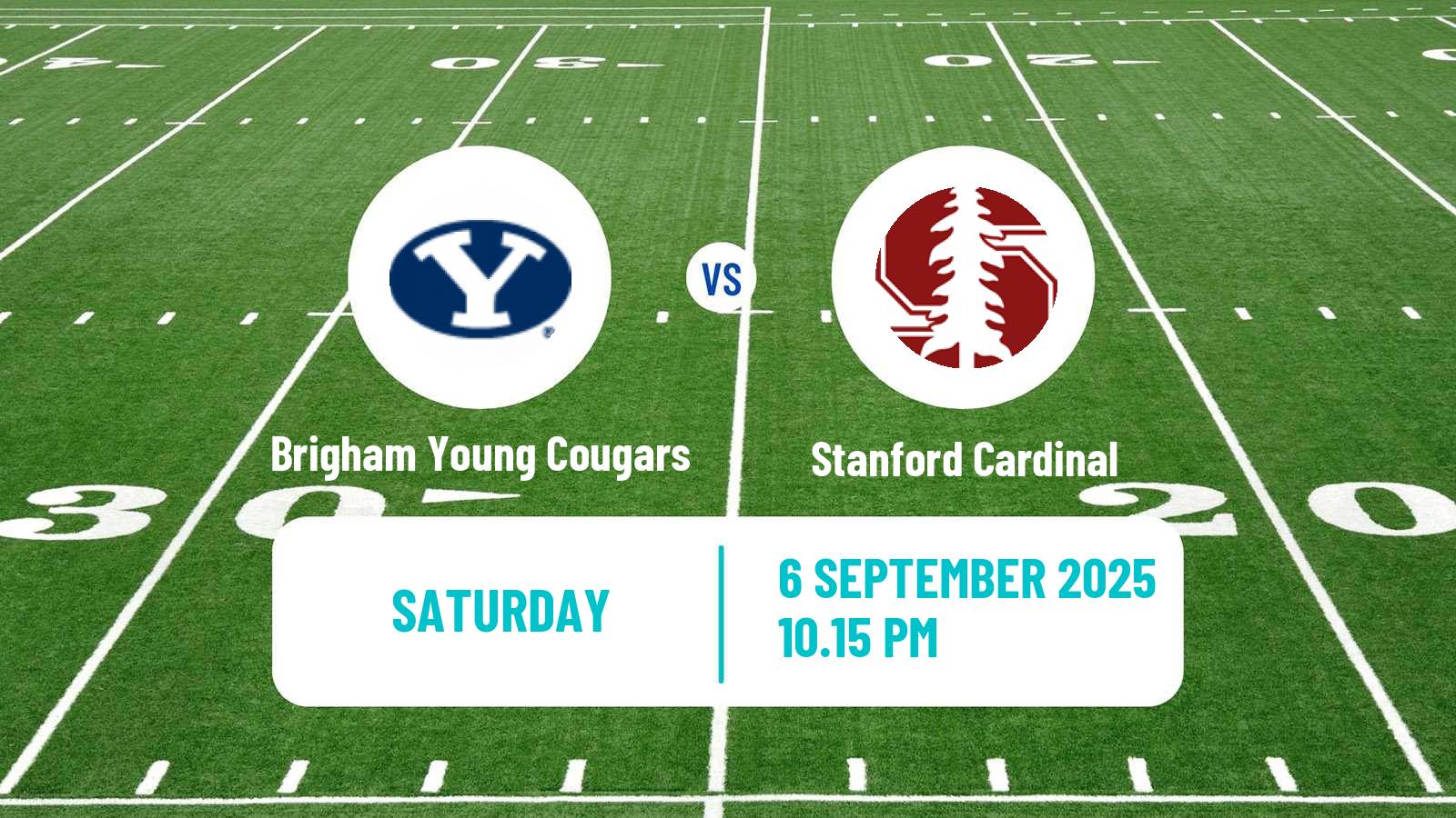 American football NCAA College Football Brigham Young Cougars - Stanford Cardinal
