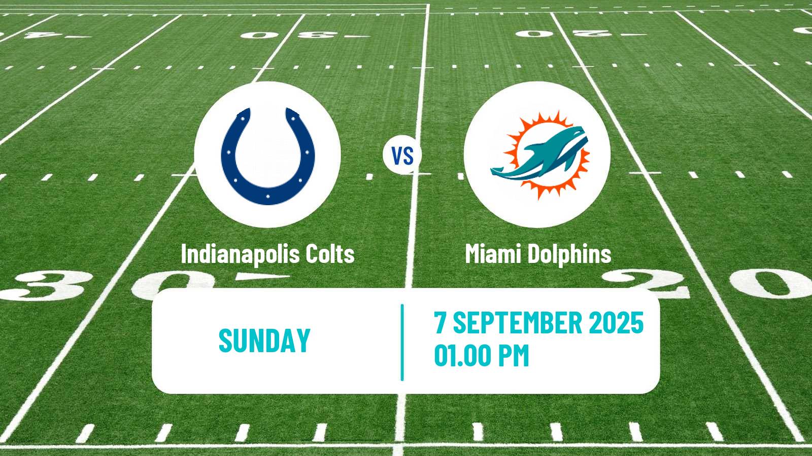 American football NFL Indianapolis Colts - Miami Dolphins