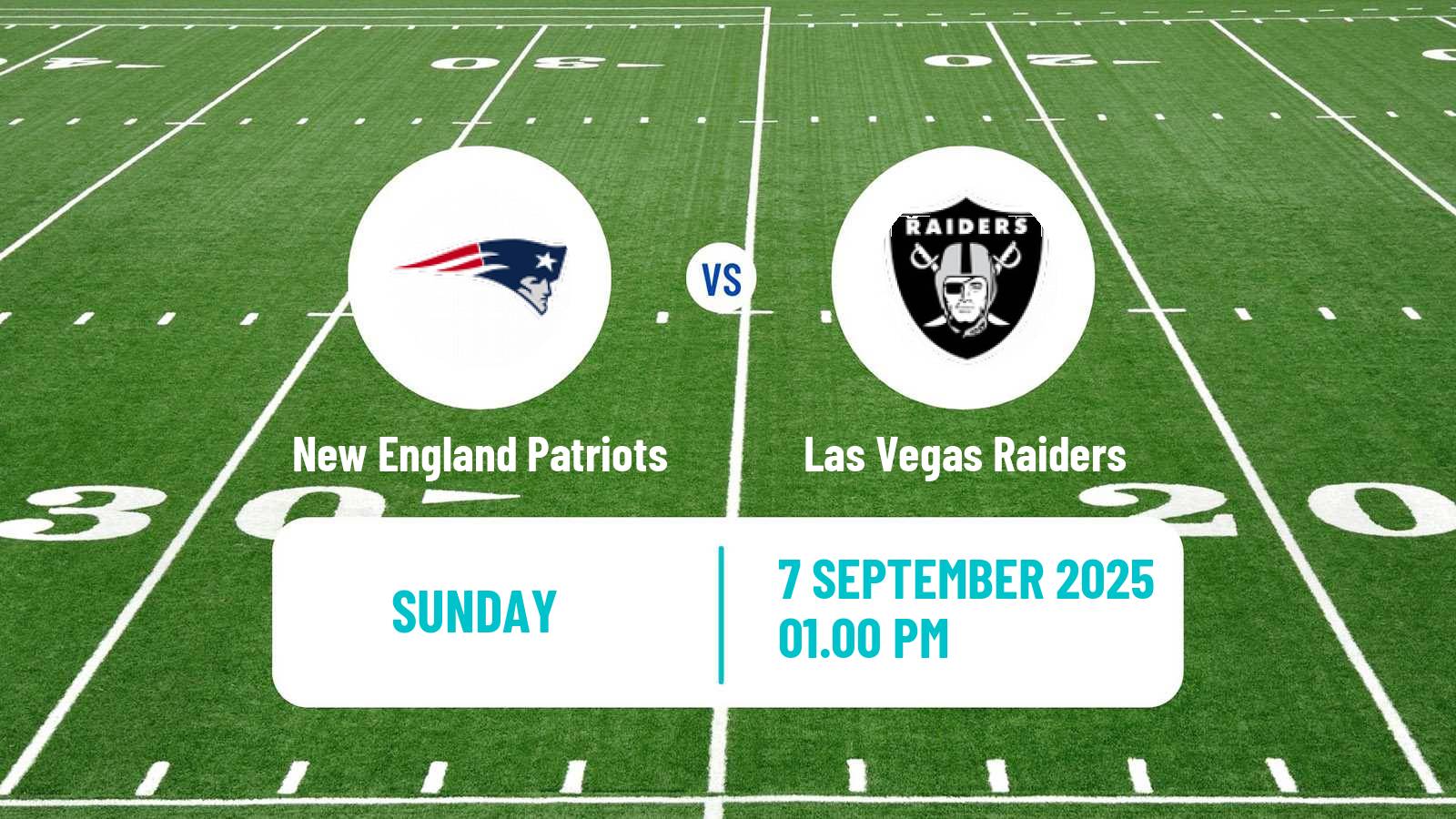 American football NFL New England Patriots - Las Vegas Raiders
