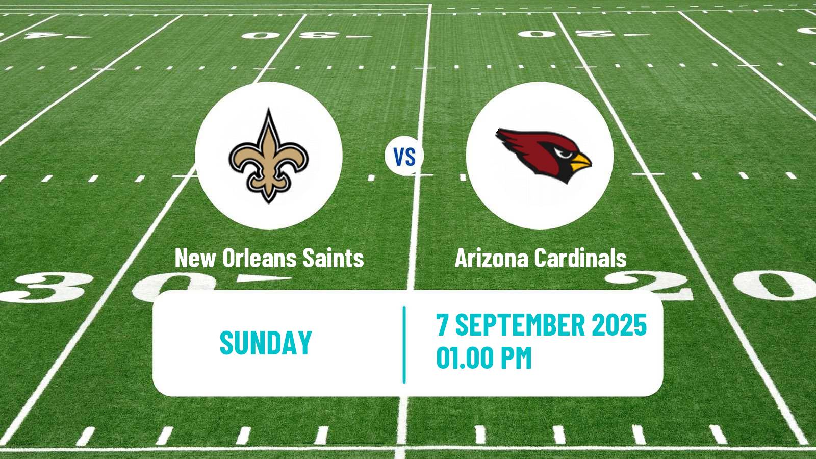 American football NFL New Orleans Saints - Arizona Cardinals