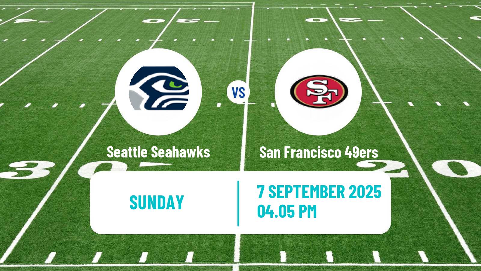 American football NFL Seattle Seahawks - San Francisco 49ers