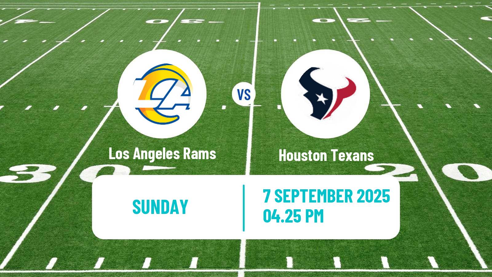 American football NFL Los Angeles Rams - Houston Texans