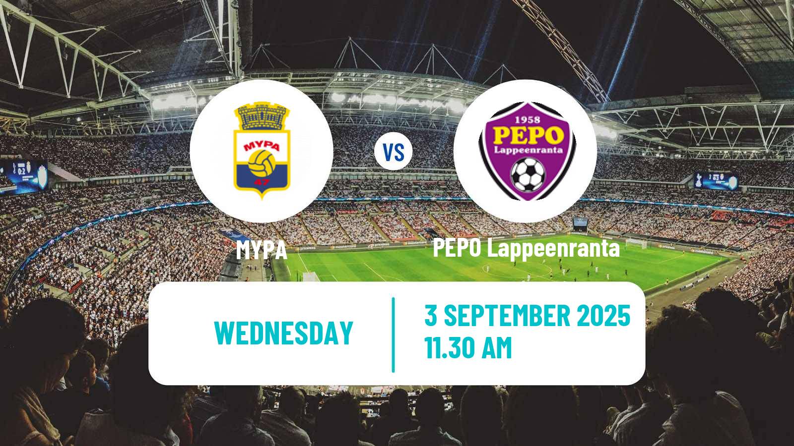 Football Finnish Kakkonen Group A MYPA - PEPO Lappeenranta