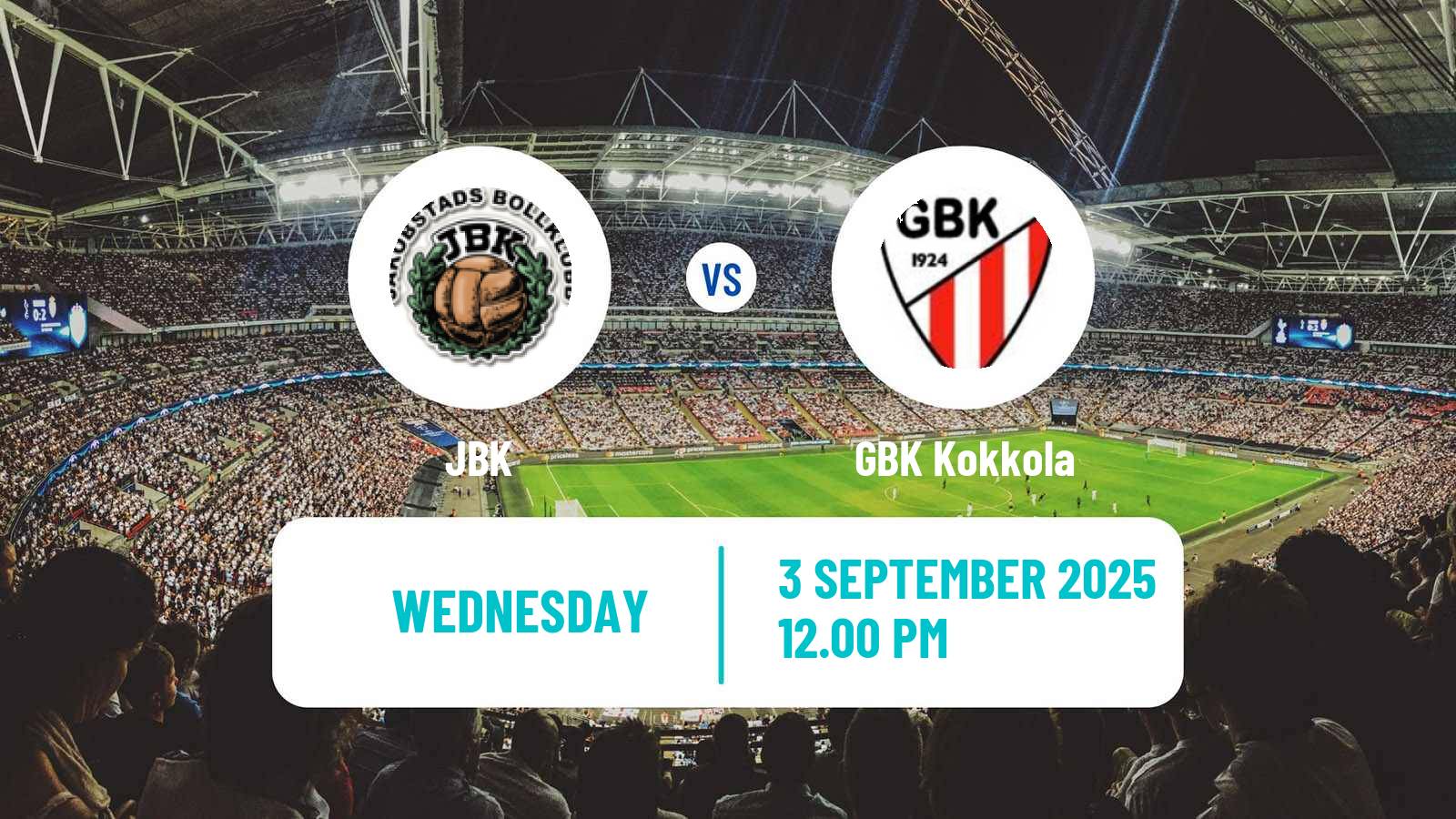 Football Finnish Kakkonen Group C JBK - GBK Kokkola