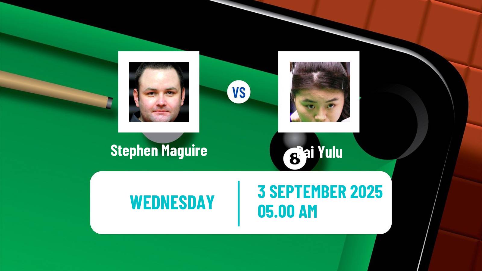 Snooker Grand Prix Stephen Maguire - Bai Yulu