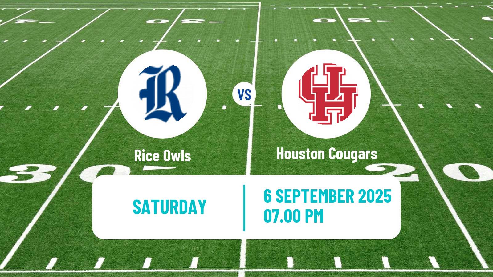 American football NCAA College Football Rice Owls - Houston Cougars