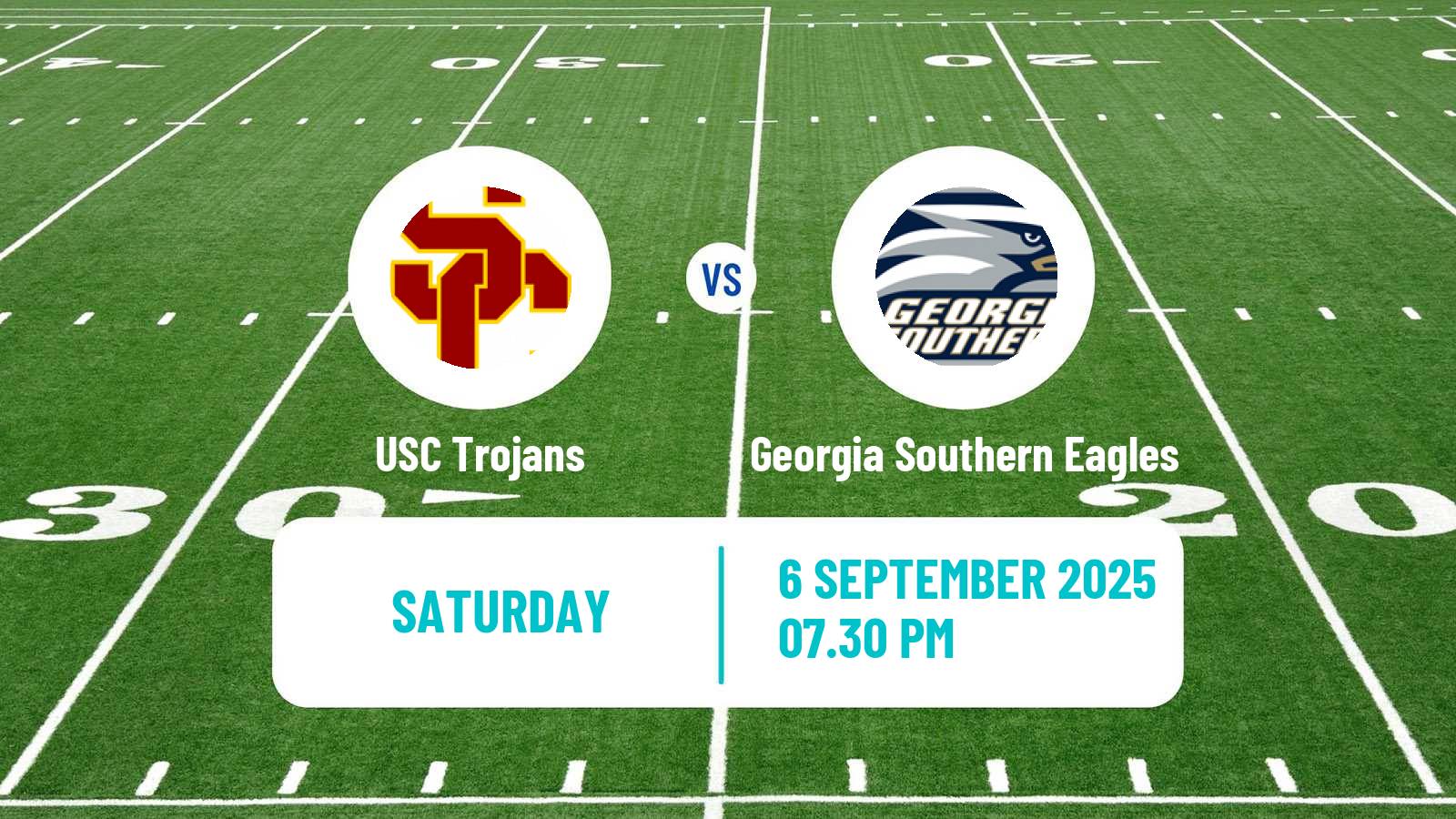 American football NCAA College Football USC Trojans - Georgia Southern Eagles