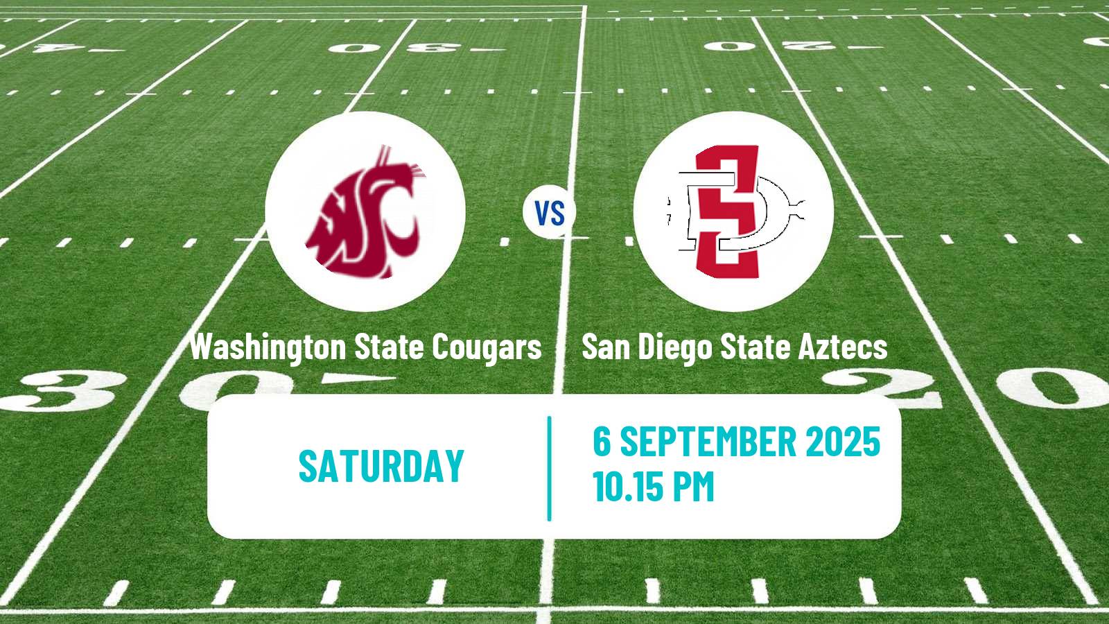 American football NCAA College Football Washington State Cougars - San Diego State Aztecs