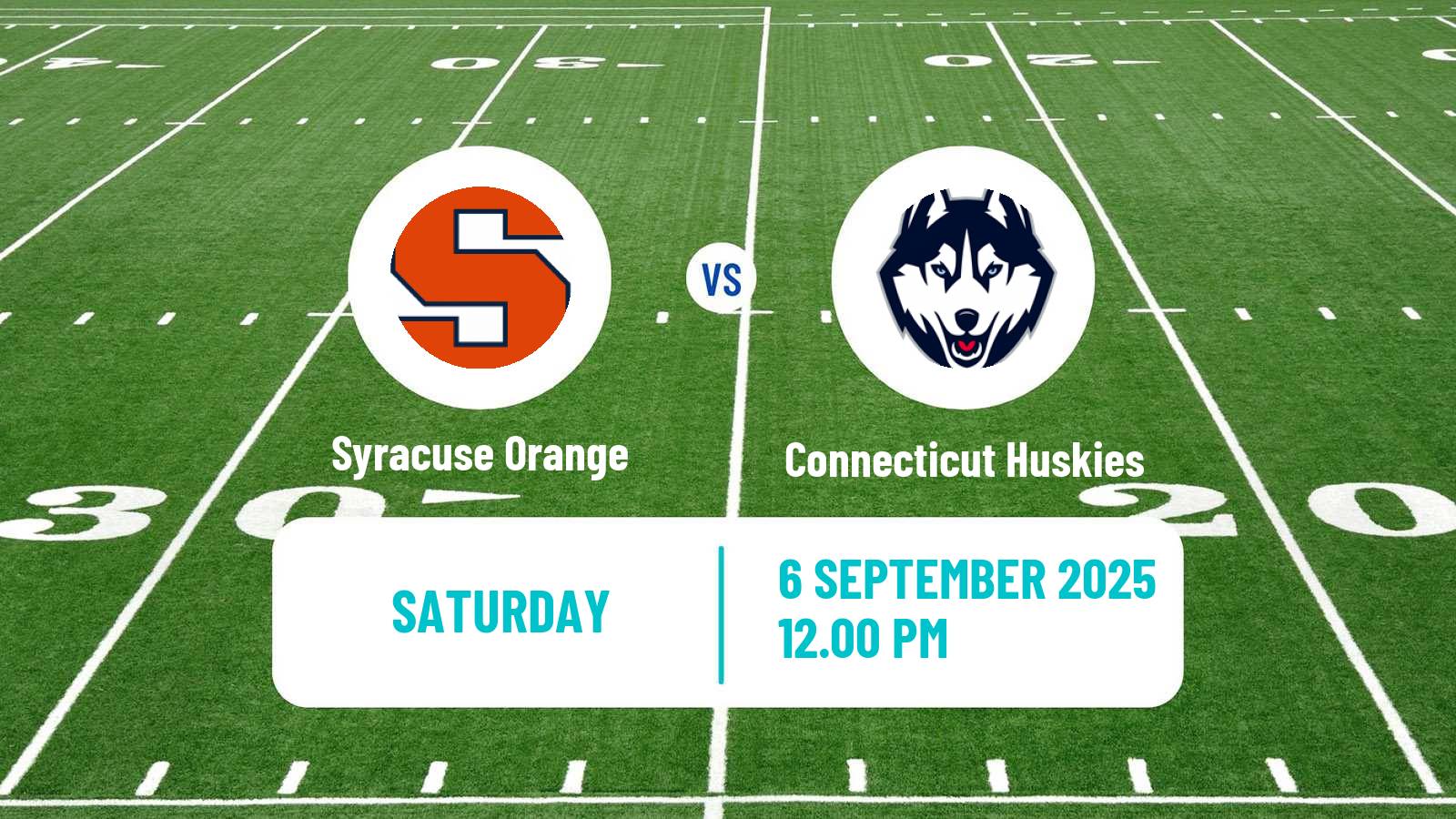American football NCAA College Football Syracuse Orange - Connecticut Huskies