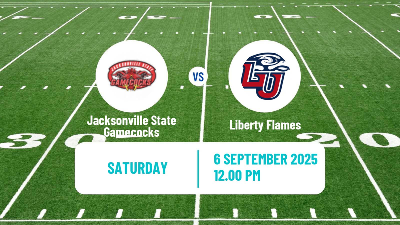 American football NCAA College Football Jacksonville State Gamecocks - Liberty Flames