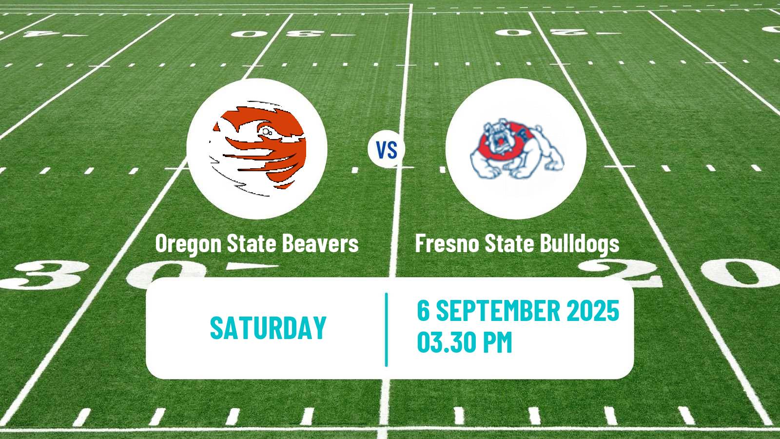 American football NCAA College Football Oregon State Beavers - Fresno State Bulldogs
