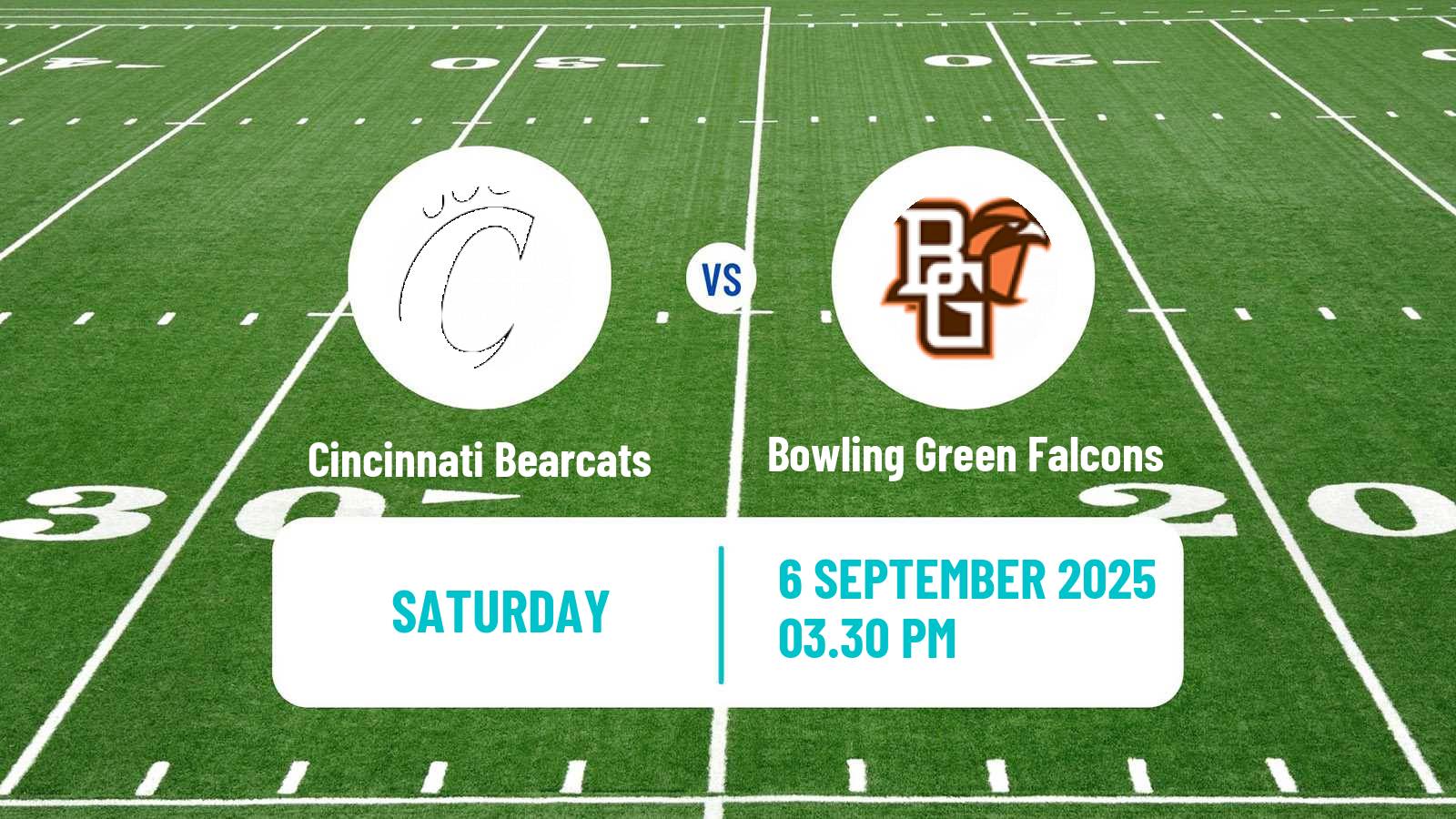 American football NCAA College Football Cincinnati Bearcats - Bowling Green Falcons