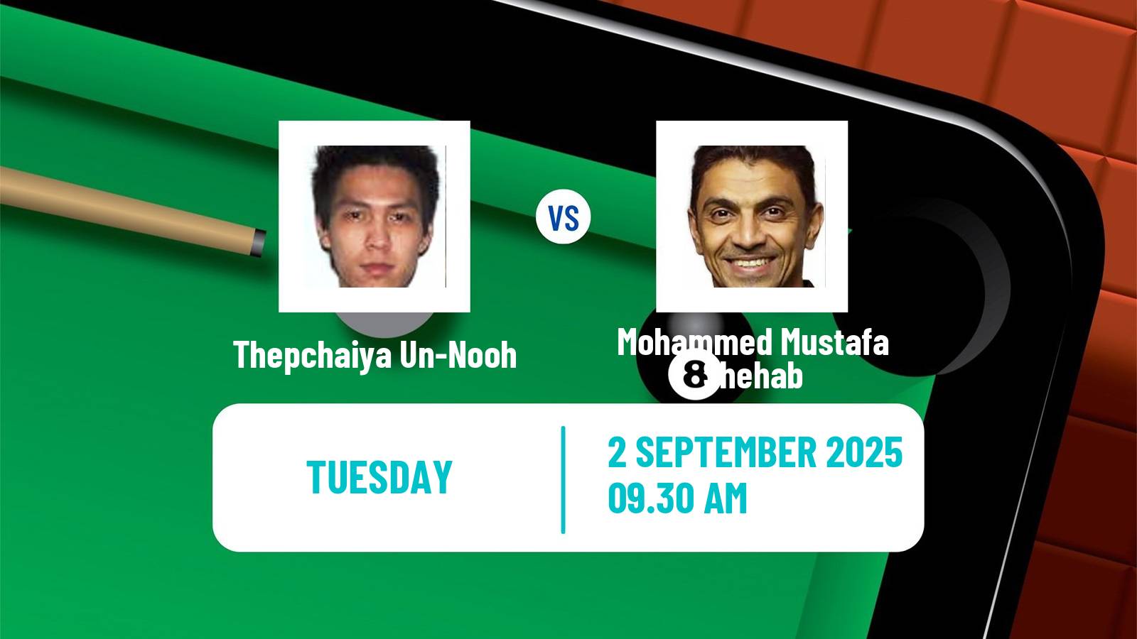 Snooker Grand Prix Thepchaiya Un-Nooh - Mohammed Mustafa Shehab