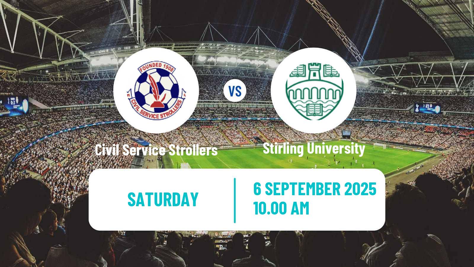 Football Scottish Lowland League Civil Service Strollers - Stirling University