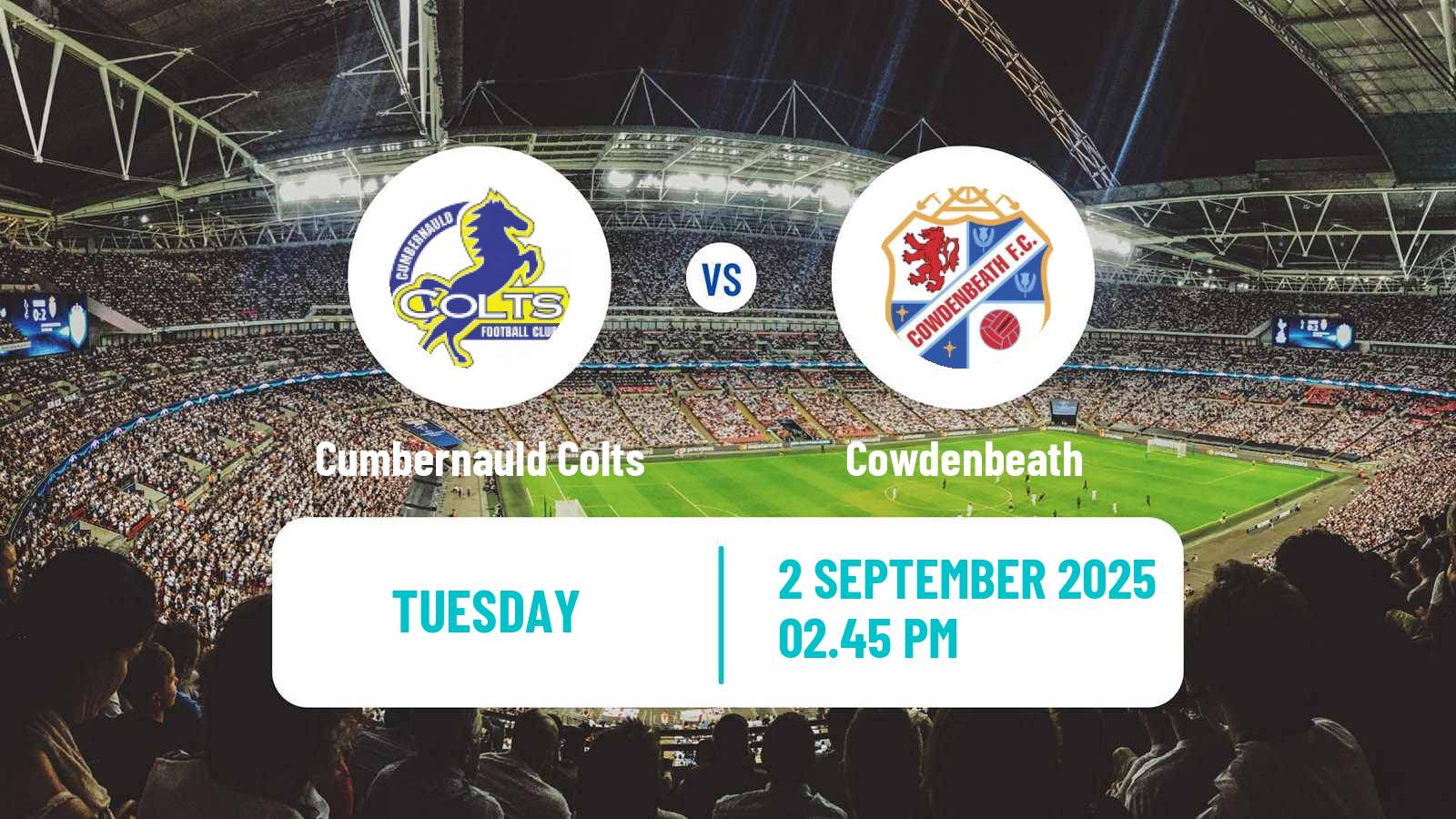 Football Scottish Lowland League Cumbernauld Colts - Cowdenbeath