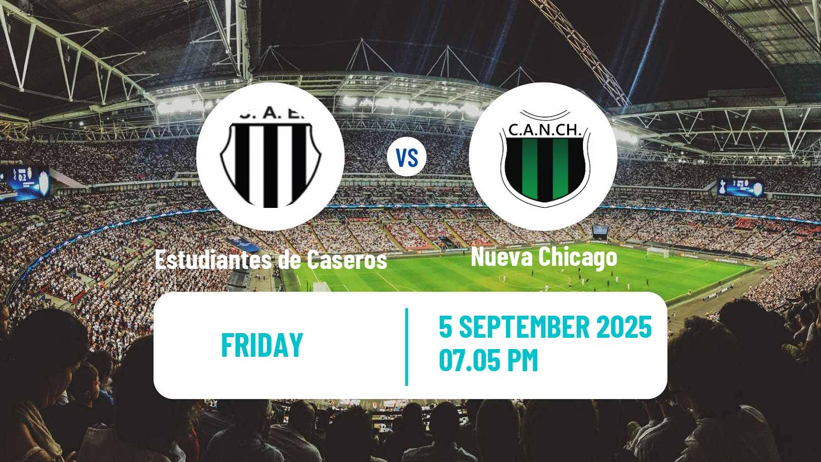Football Argentinian Primera Nacional Estudiantes de Caseros - Nueva Chicago