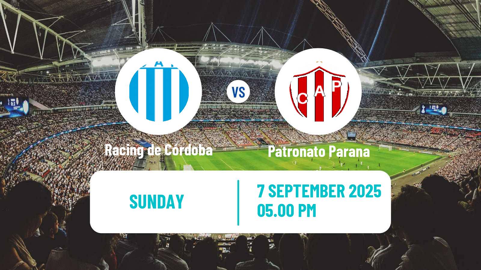 Football Argentinian Primera Nacional Racing de Córdoba - Patronato Parana