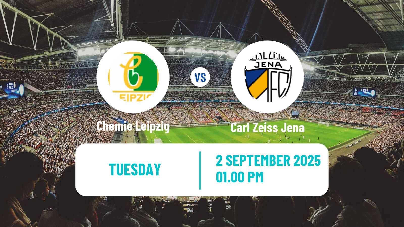 Football German Regionalliga Nordost Chemie Leipzig - Carl Zeiss Jena