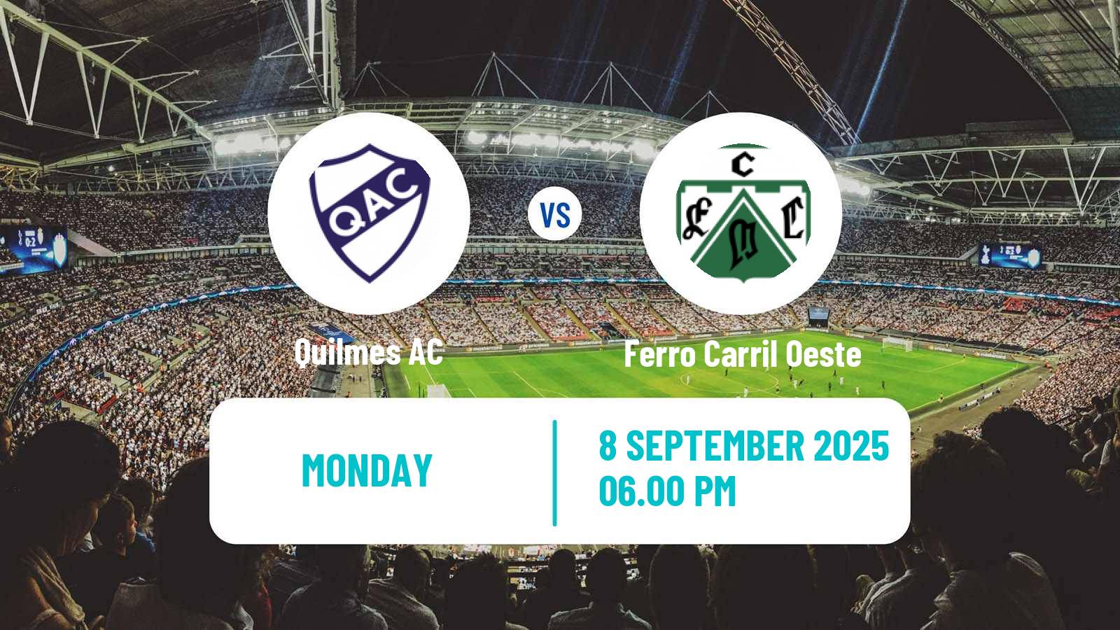 Football Argentinian Primera Nacional Quilmes - Ferro Carril Oeste