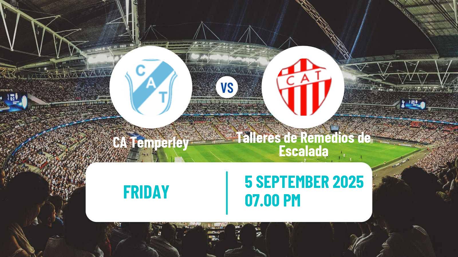 Football Argentinian Primera Nacional Temperley - Talleres de Remedios de Escalada