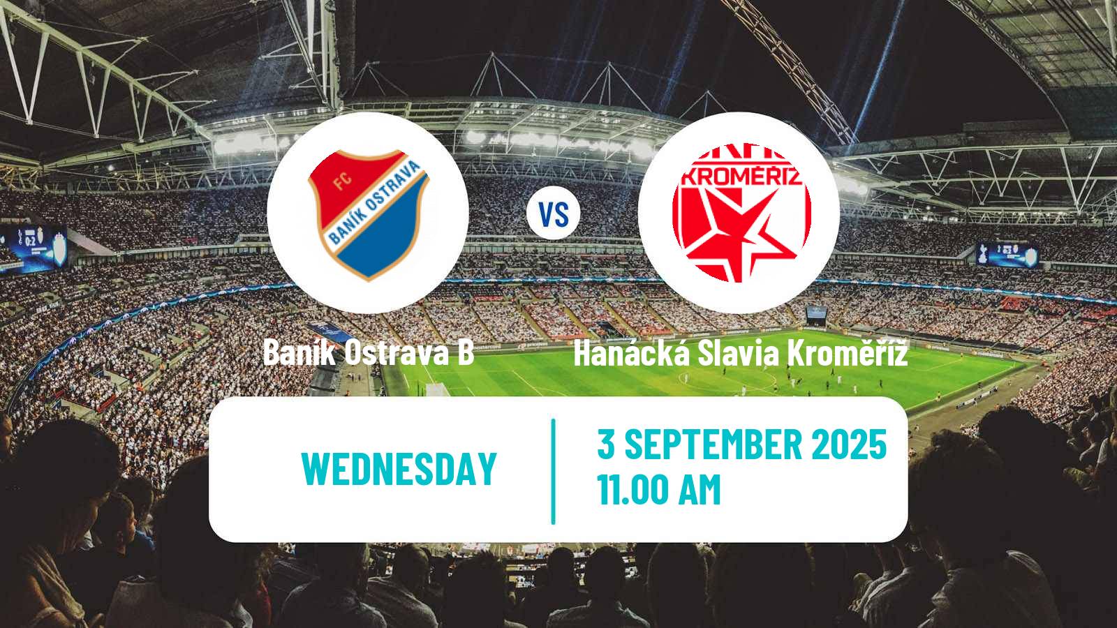 Football Czech Division 2 Baník Ostrava B - Hanácká Slavia Kroměříž