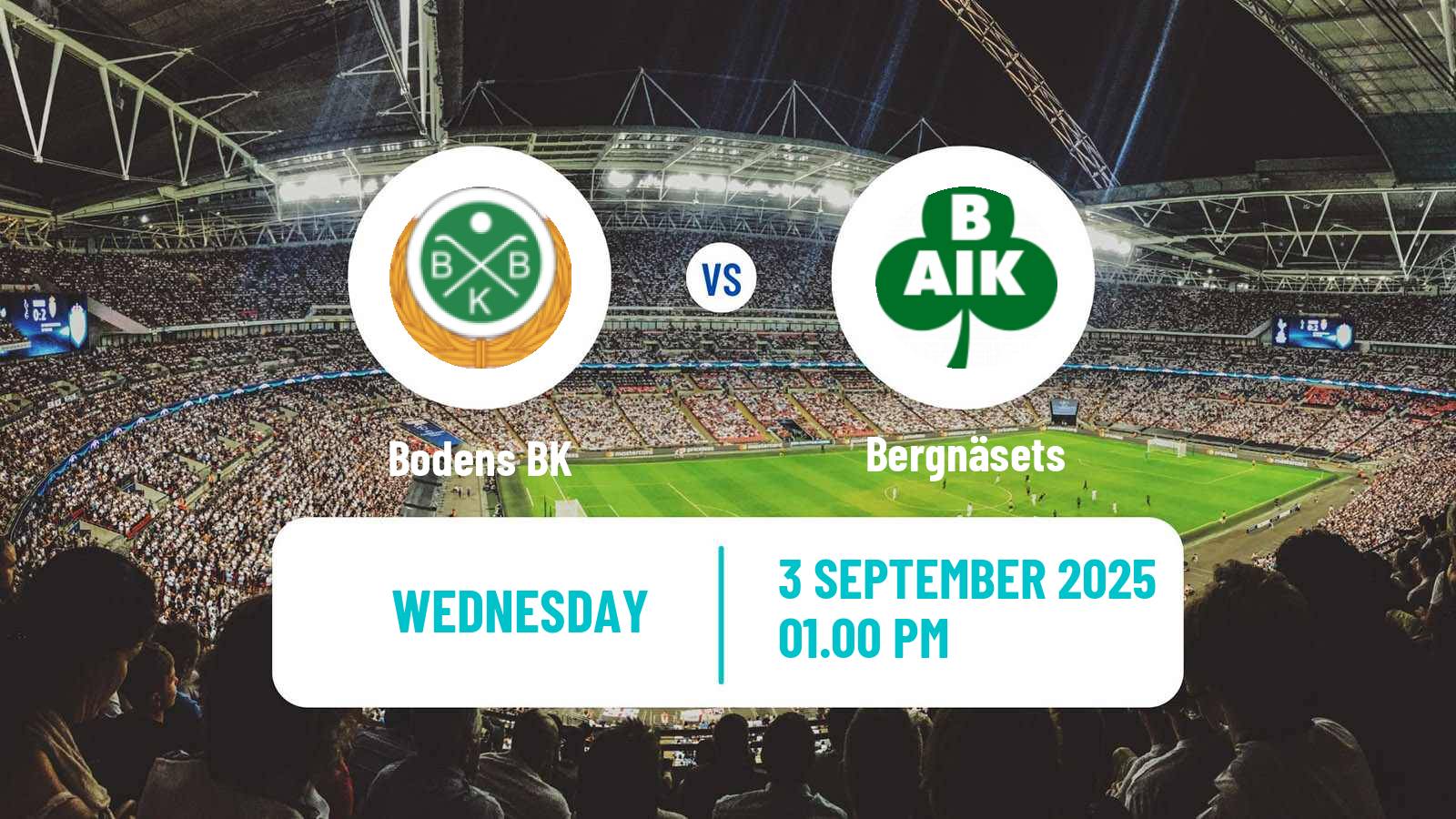 Football Swedish Division 2 - Norrland Boden - Bergnäsets