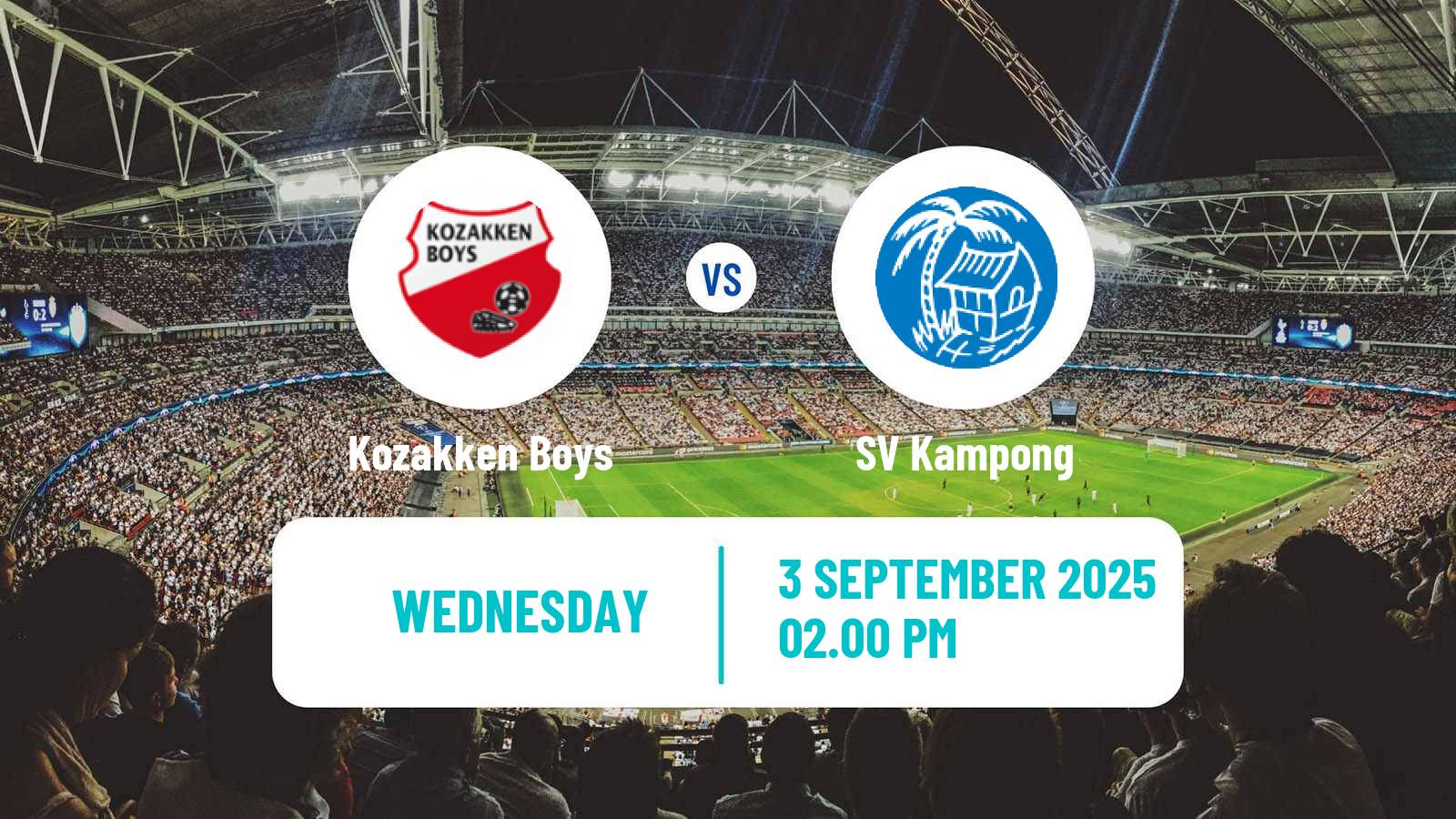 Football Dutch KNVB Beker Kozakken Boys - Kampong