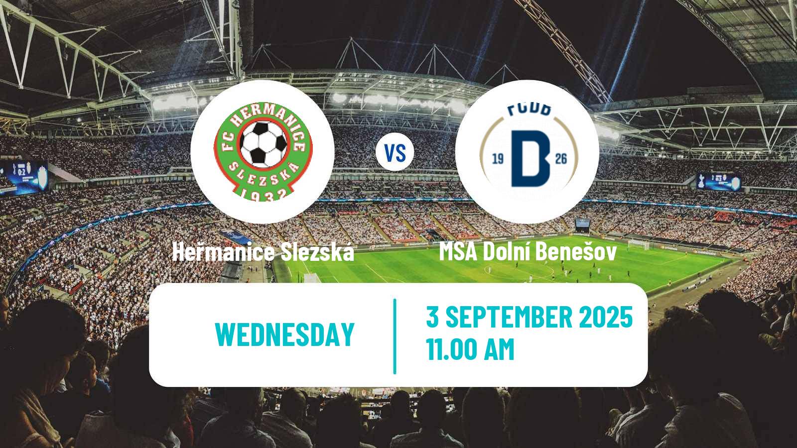 Football Czech Moravskoslezsky KP Heřmanice Slezská - MSA Dolní Benešov