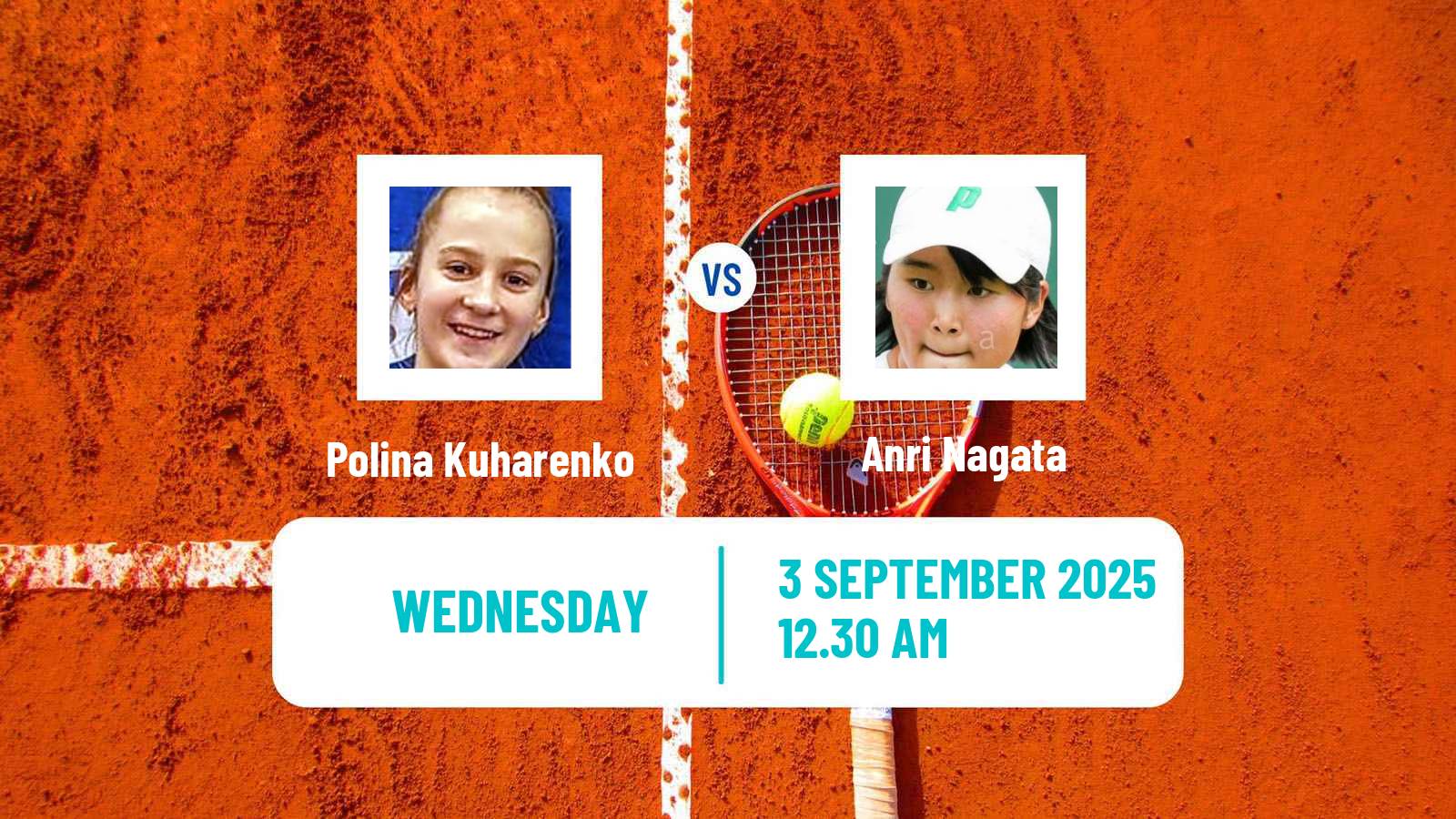 Tennis ITF W15 Luan 8 Women Polina Kuharenko - Anri Nagata