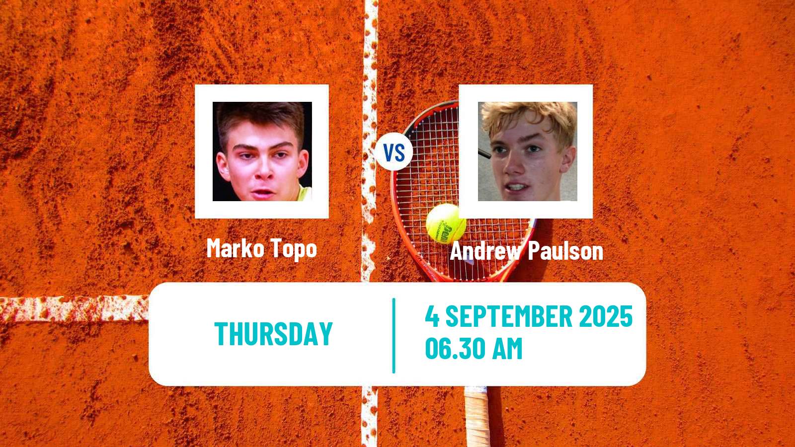 Tennis Tulln Challenger Men Marko Topo - Andrew Paulson