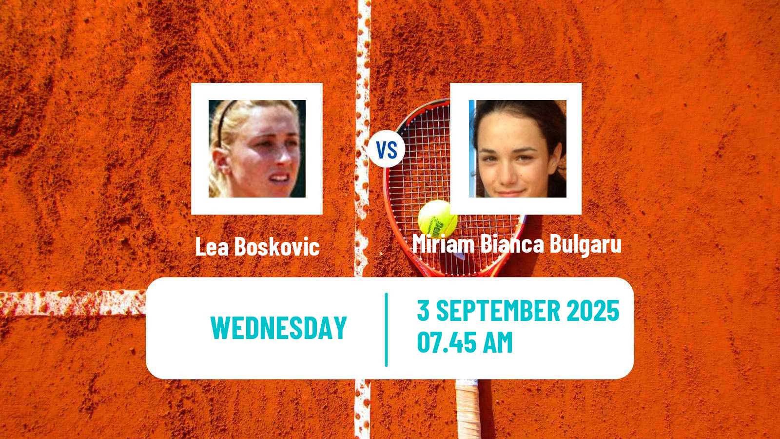 Tennis ITF W75 Vienna Women Lea Boskovic - Miriam Bianca Bulgaru