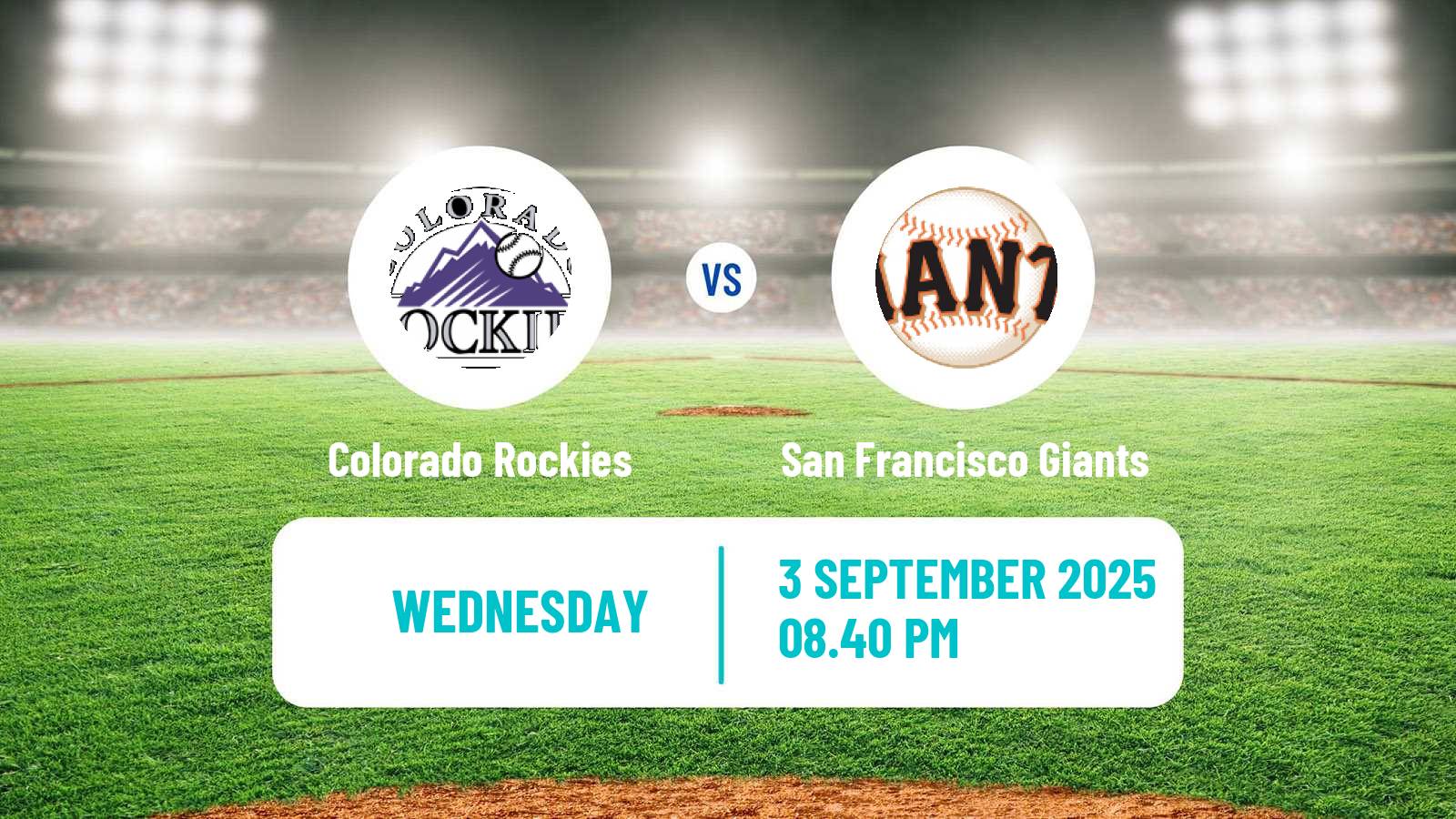 Baseball MLB Colorado Rockies - San Francisco Giants