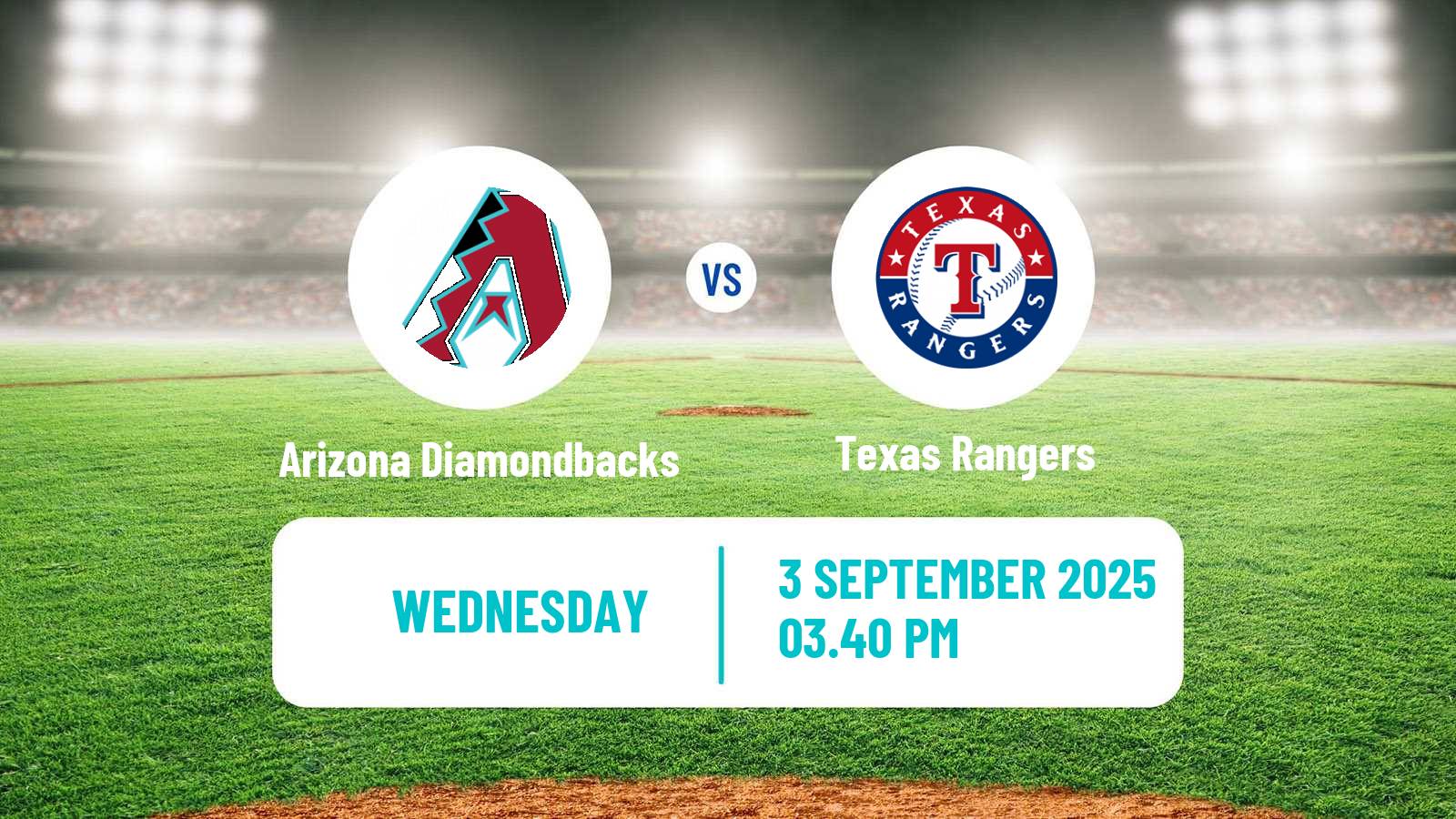 Baseball MLB Arizona Diamondbacks - Texas Rangers