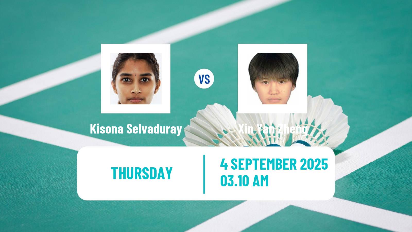 Badminton BWF World Tour China Masters 2 Women Kisona Selvaduray - Xin Yan Zheng