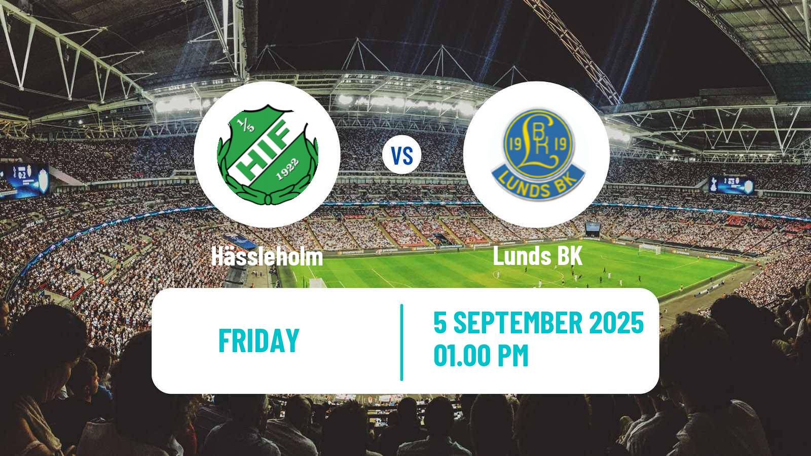 Football Swedish Division 1 Södra Hässleholm - Lunds