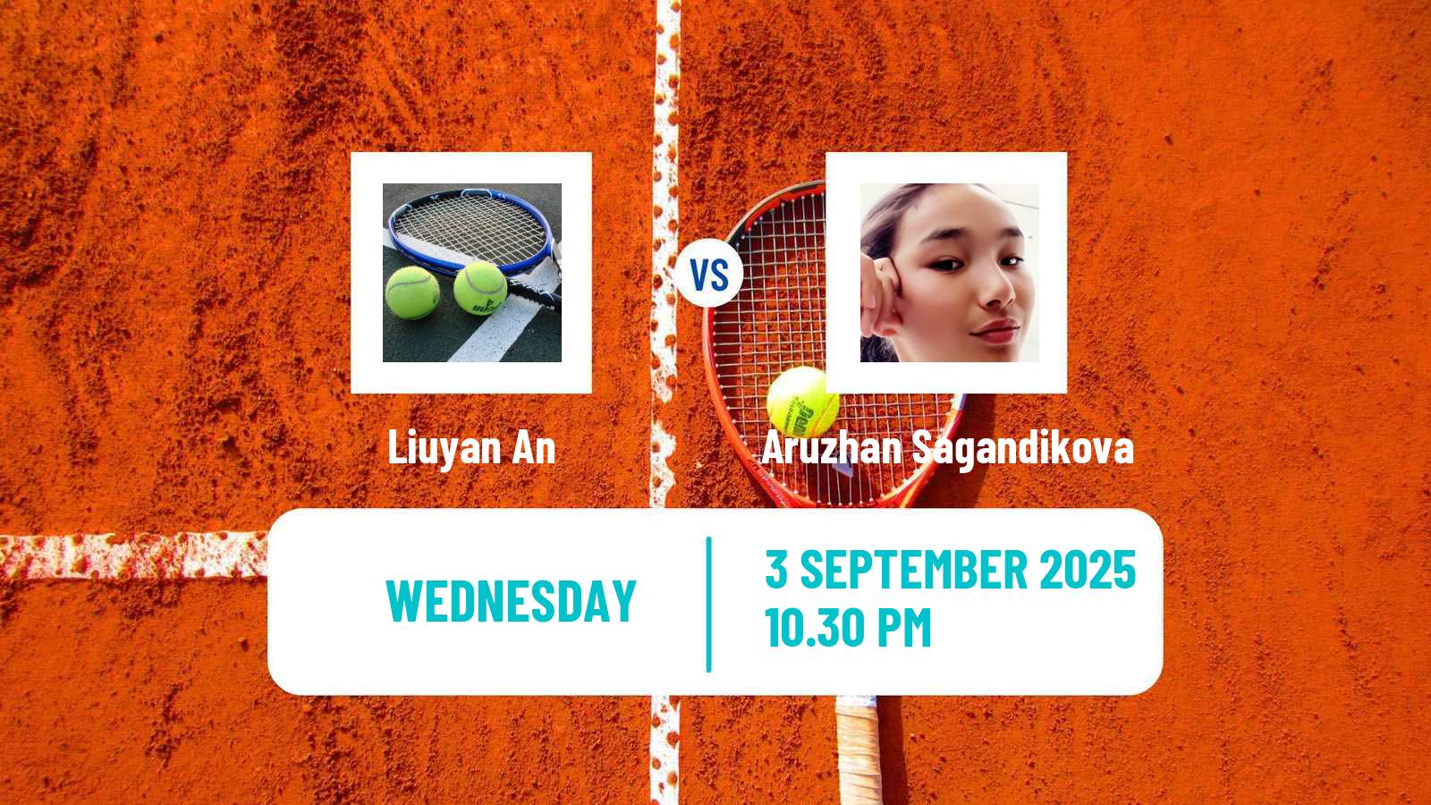 Tennis ITF W15 Luan 8 Women Liuyan An - Aruzhan Sagandikova