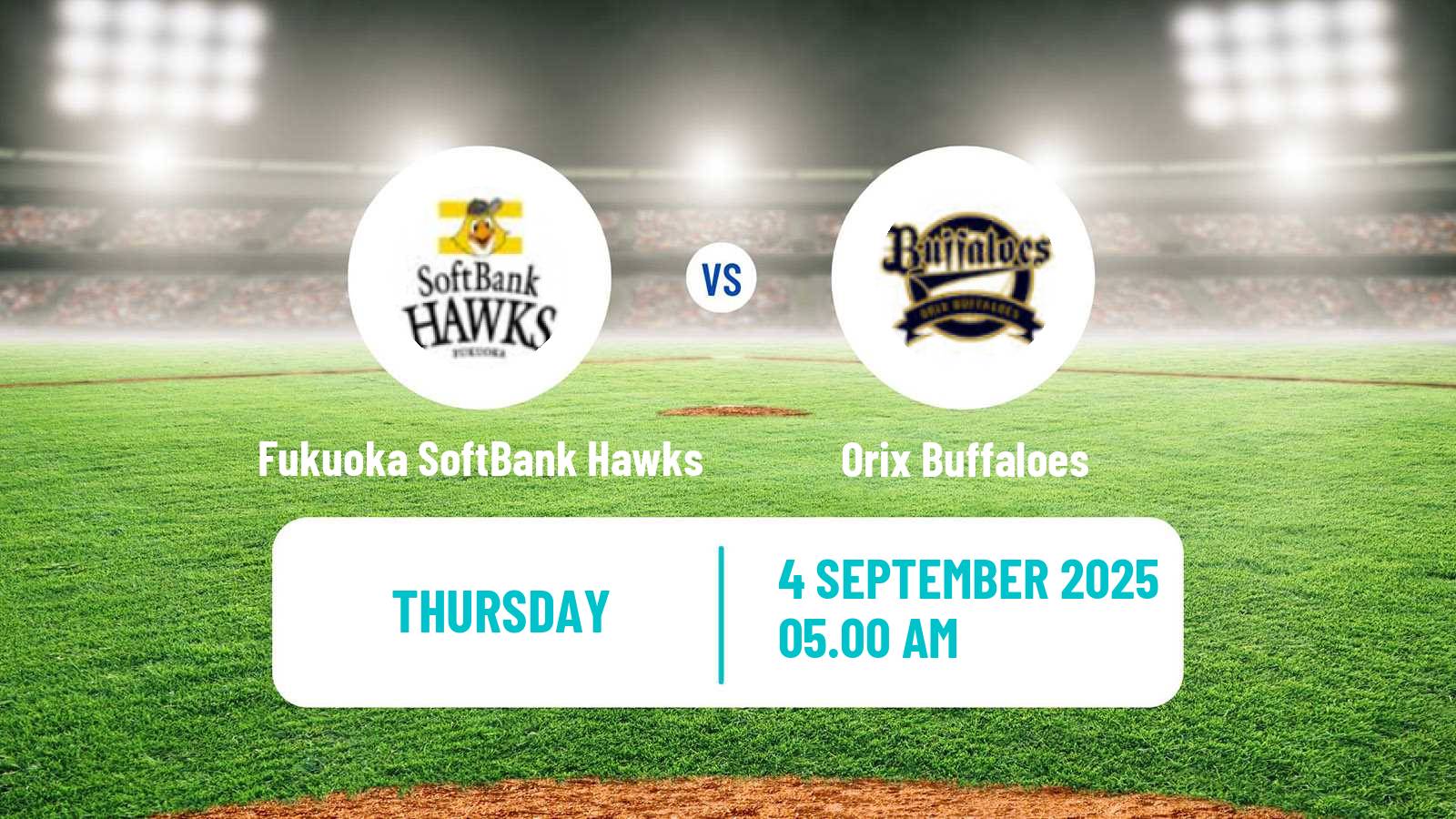 Baseball NPB Fukuoka SoftBank Hawks - Orix Buffaloes