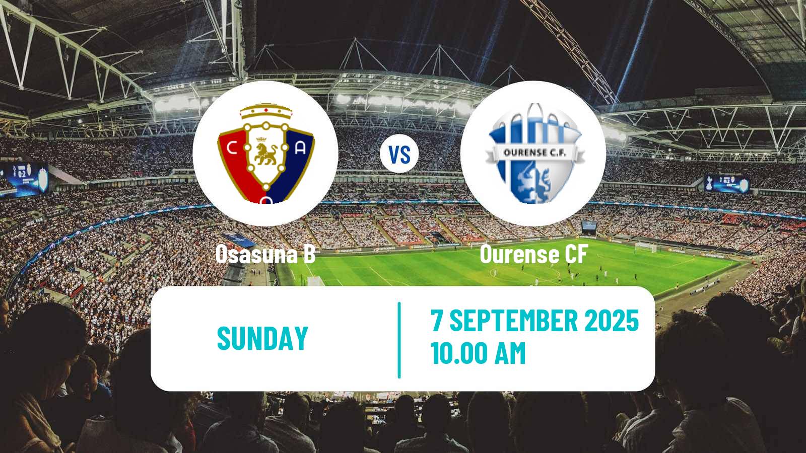 Football Spanish Primera RFEF Group 1 Osasuna B - Ourense CF