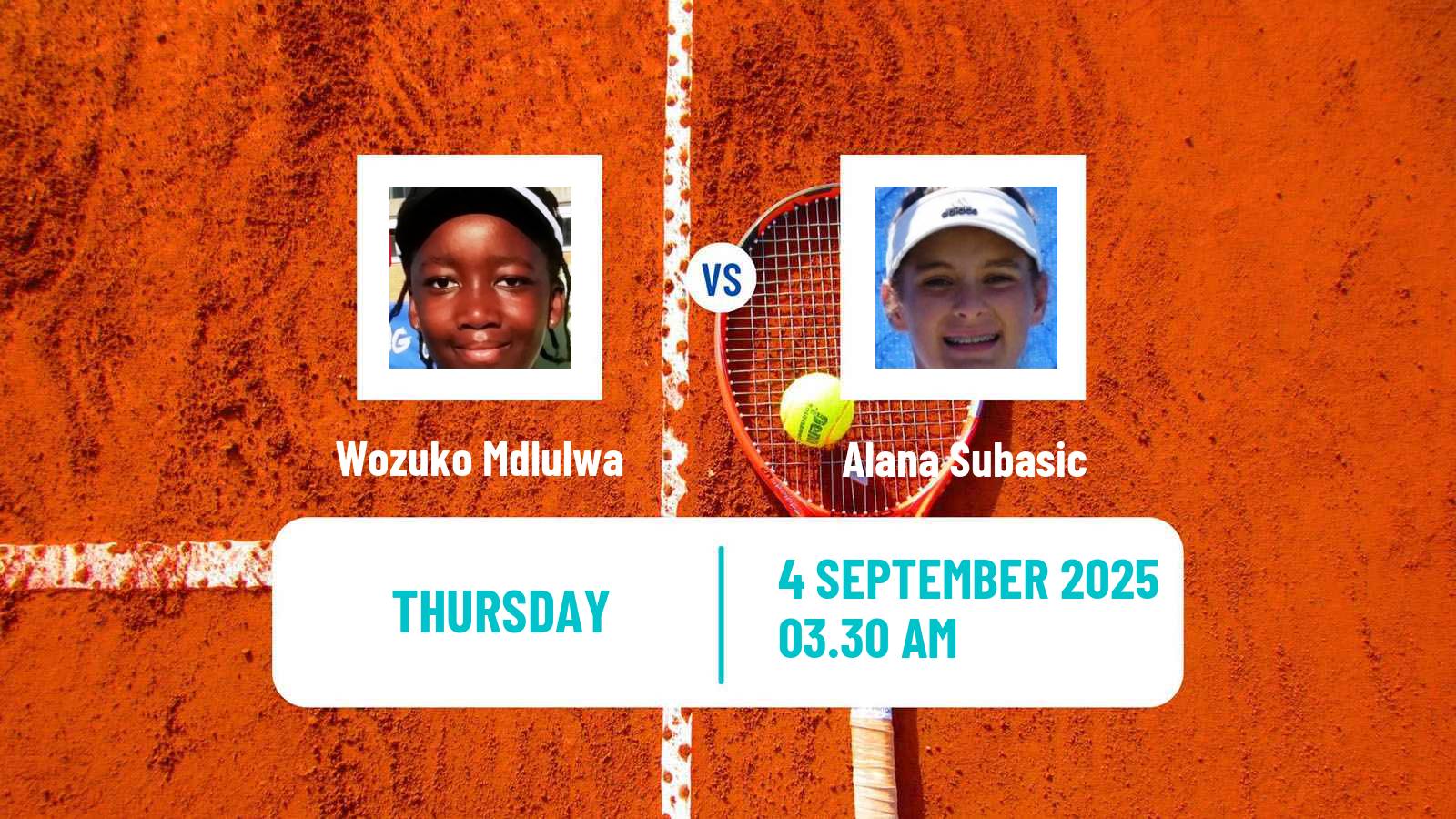 Tennis ITF W15 Kayseri 7 Women Wozuko Mdlulwa - Alana Subasic
