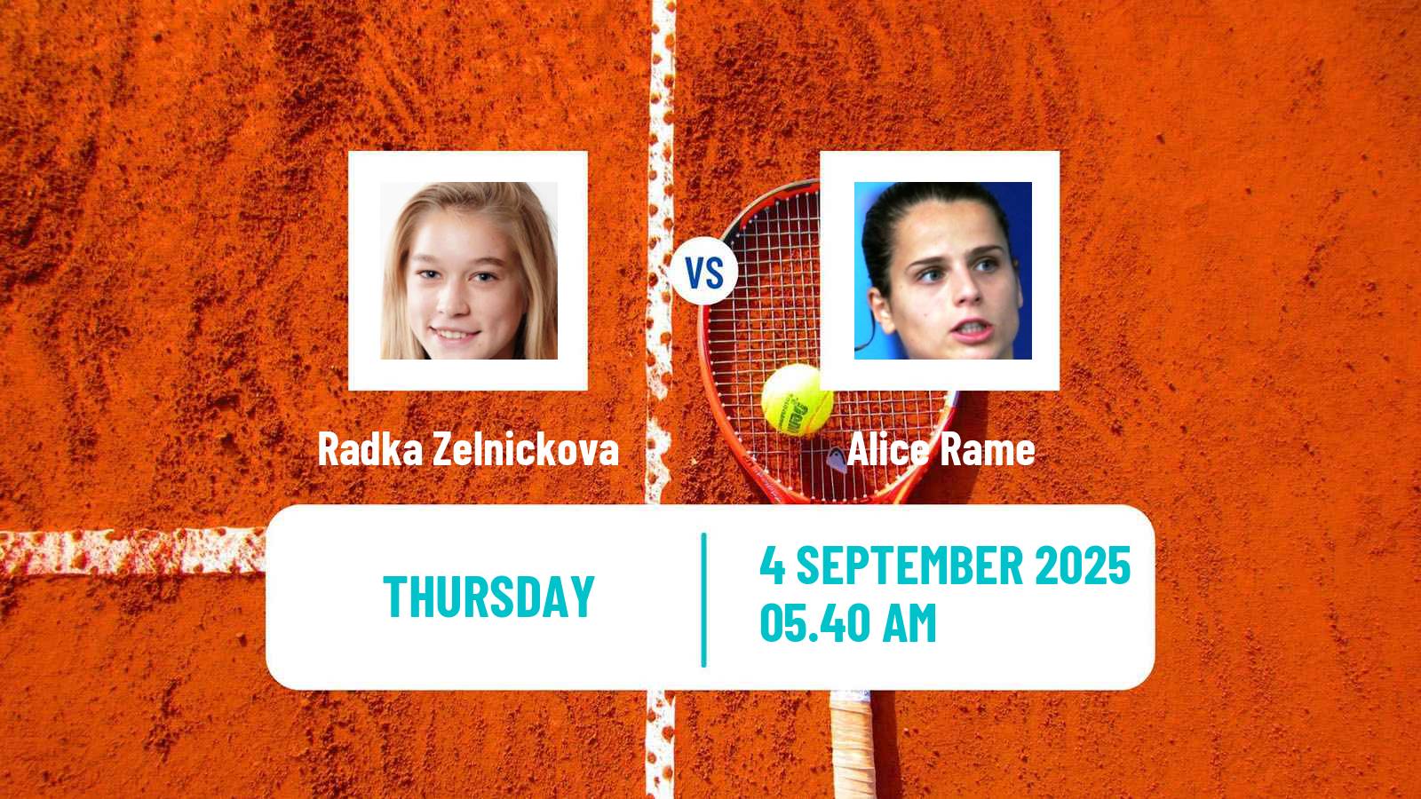 Tennis ITF W75 Vienna Women Radka Zelnickova - Alice Rame