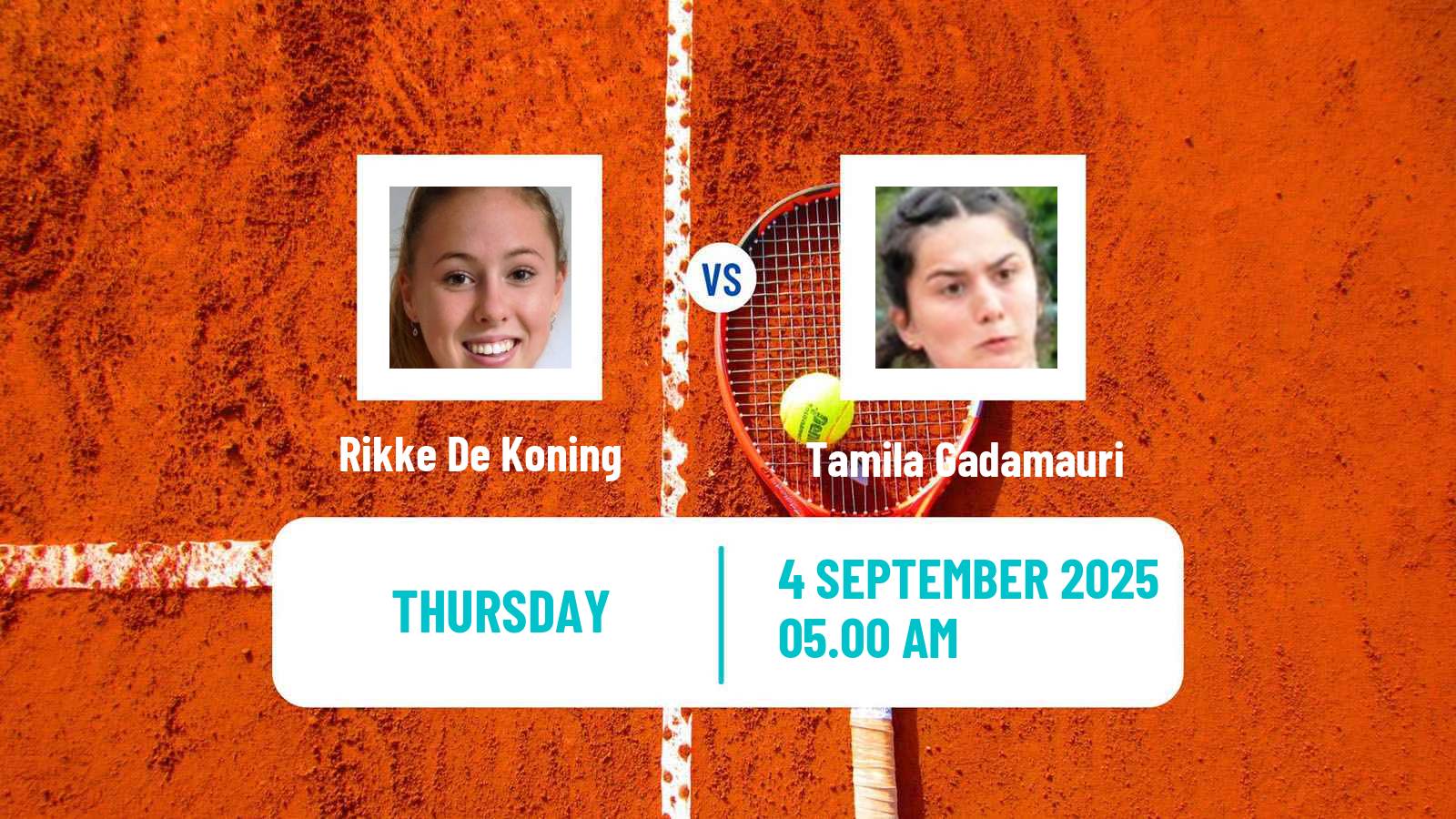 Tennis ITF W15 Haren Women Rikke De Koning - Tamila Gadamauri