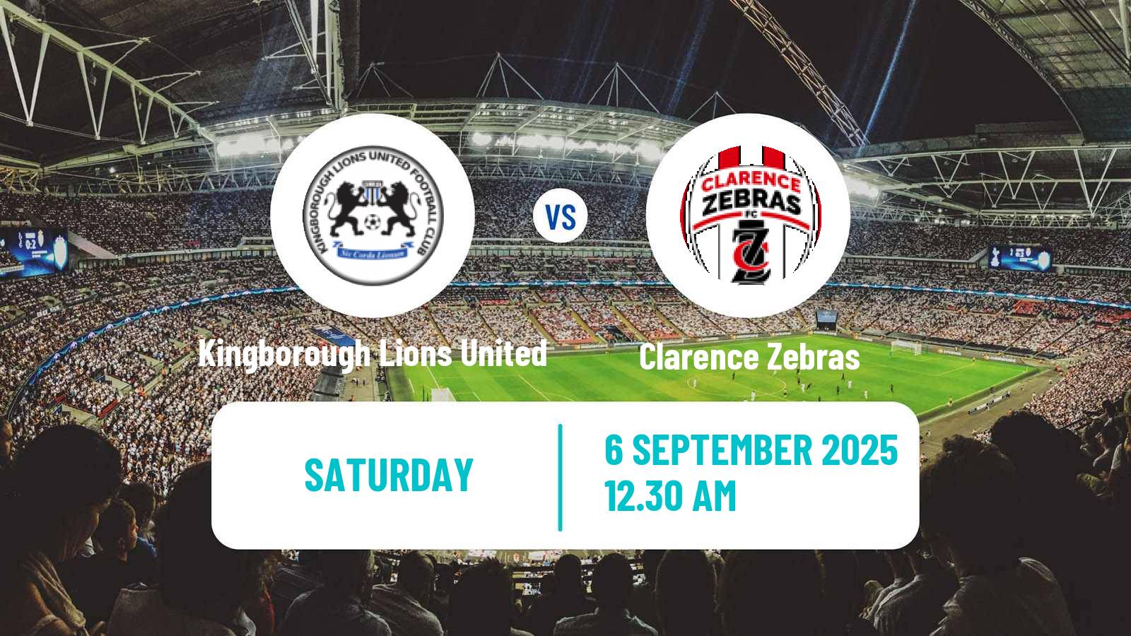 Football Australian NPL Tasmania Kingborough Lions United - Clarence Zebras
