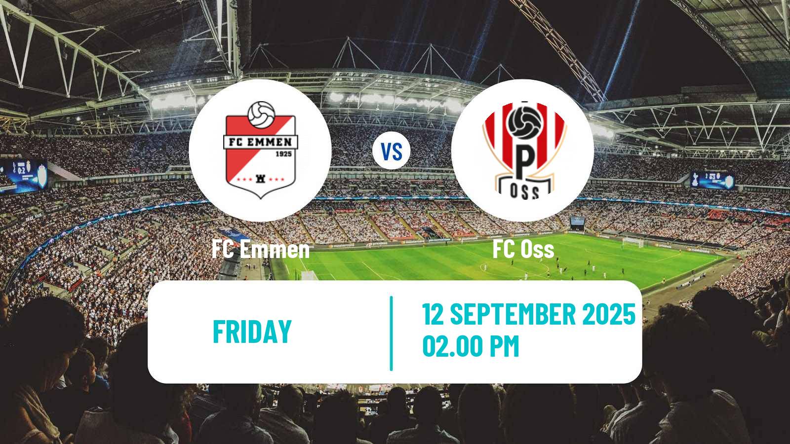 Football Dutch Eerste Divisie Emmen - FC Oss
