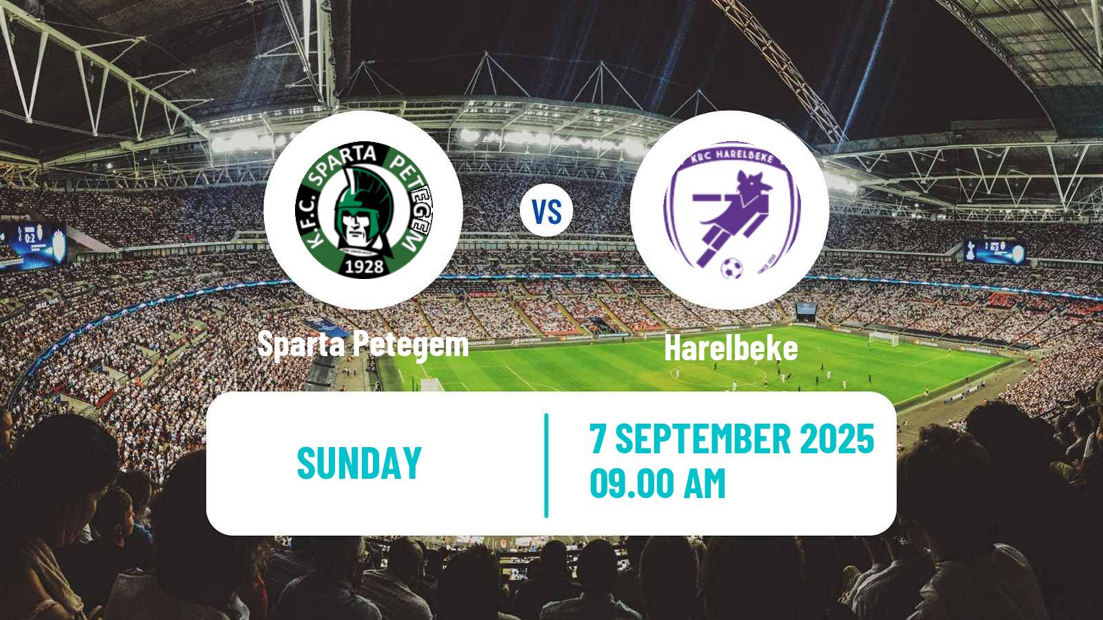 Football Belgian Second Amateur Division Group A Sparta Petegem - Harelbeke