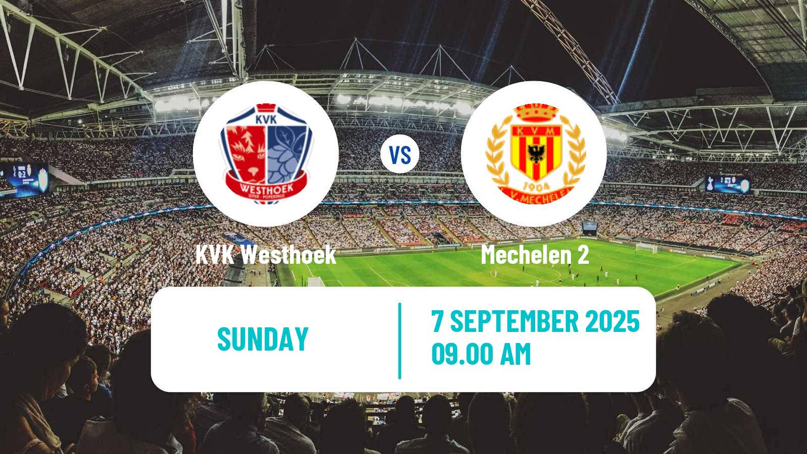 Football Belgian Second Amateur Division Group A Westhoek - Mechelen 2