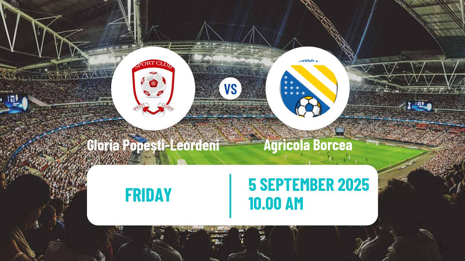 Football Romanian Liga 3 - Seria 3 Gloria Popești-Leordeni - Agricola Borcea
