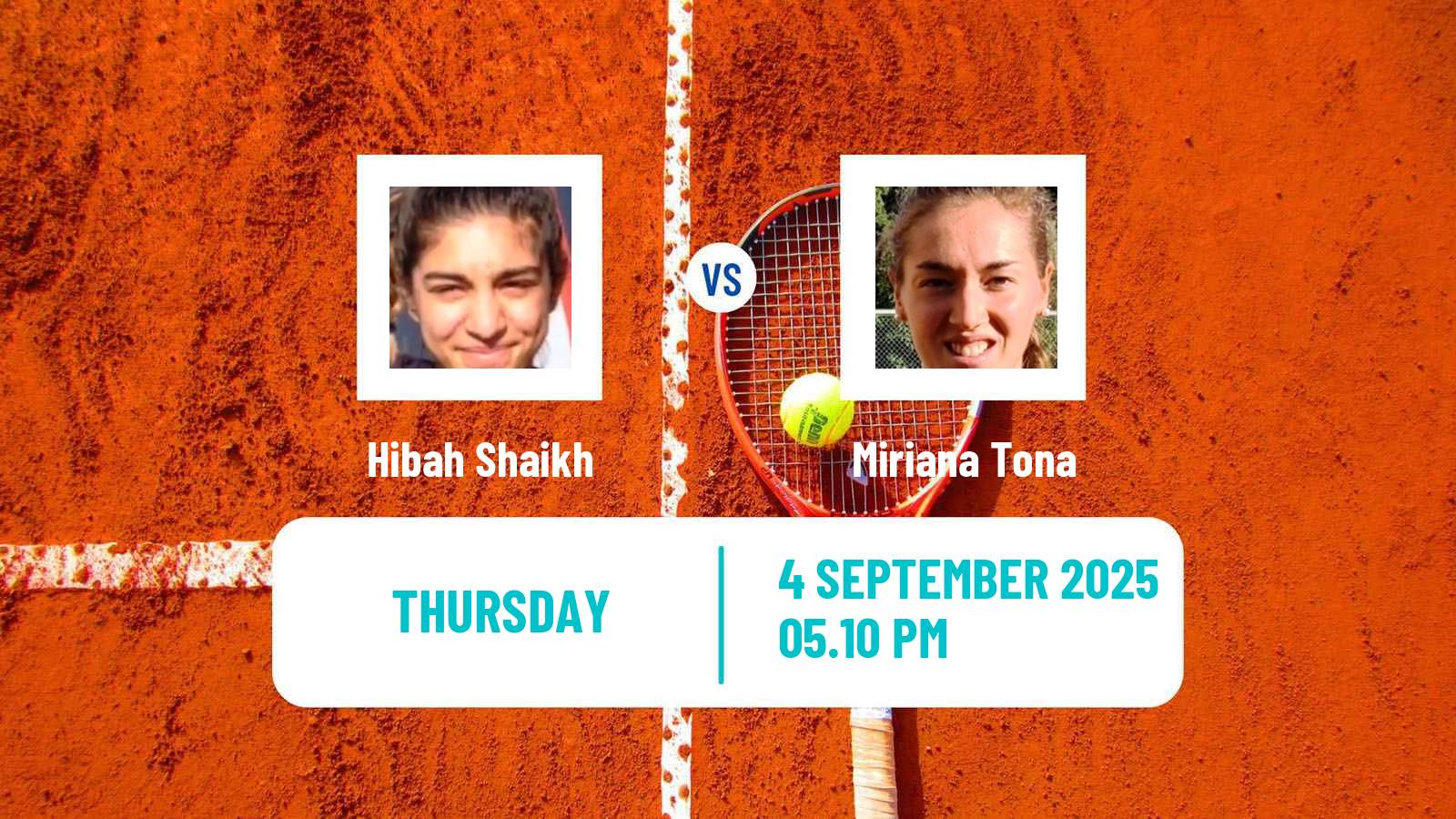 Tennis ITF W35 Cuiaba Women Hibah Shaikh - Miriana Tona
