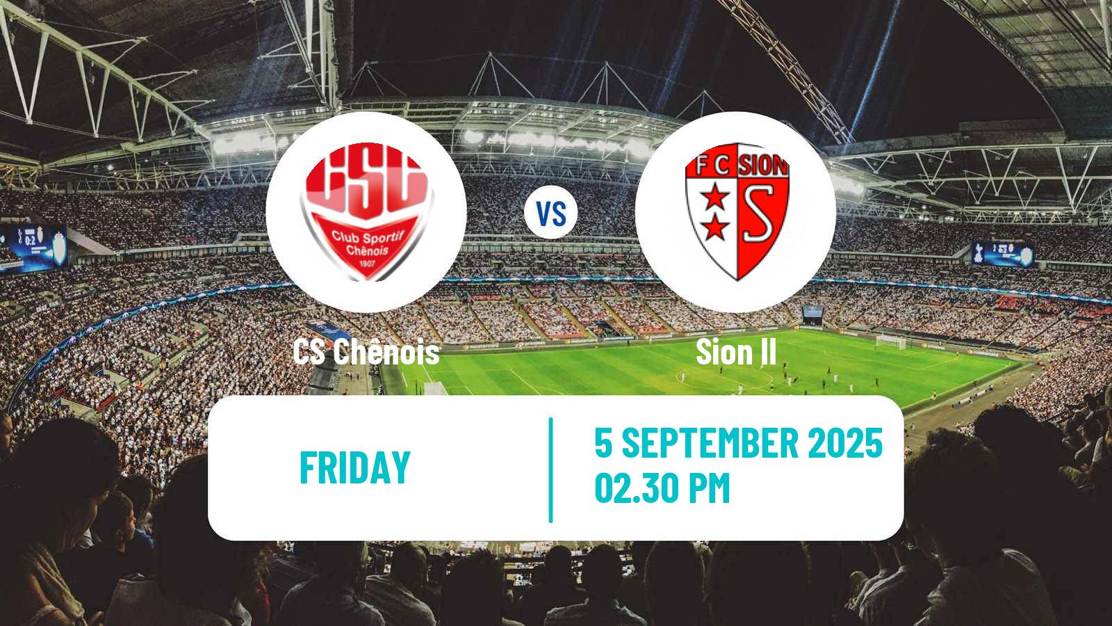 Football Swiss 1 Liga Classic Group 1 Chênois - Sion II