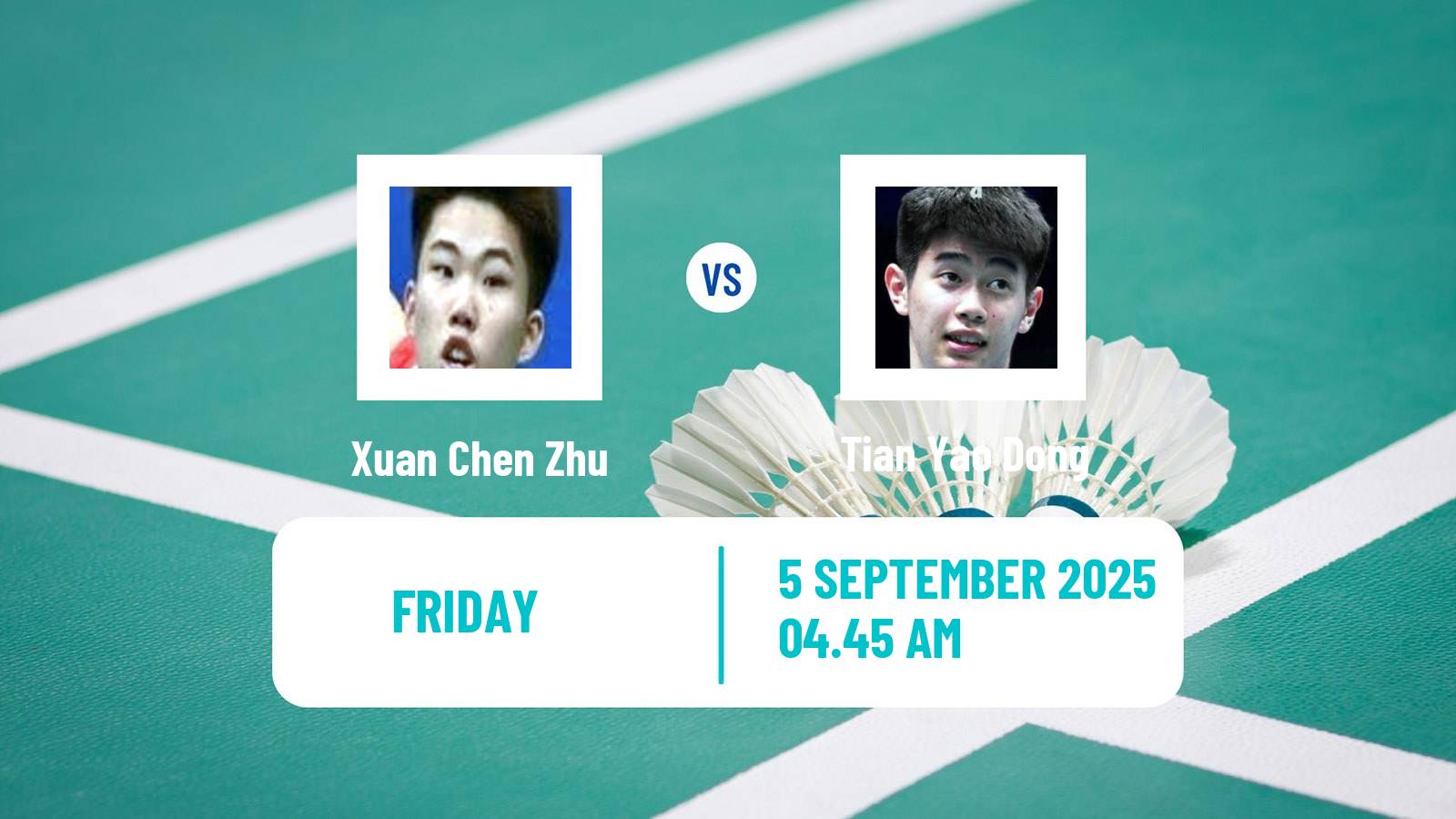 Badminton BWF World Tour China Masters 2 Men Xuan Chen Zhu - Tian Yao Dong